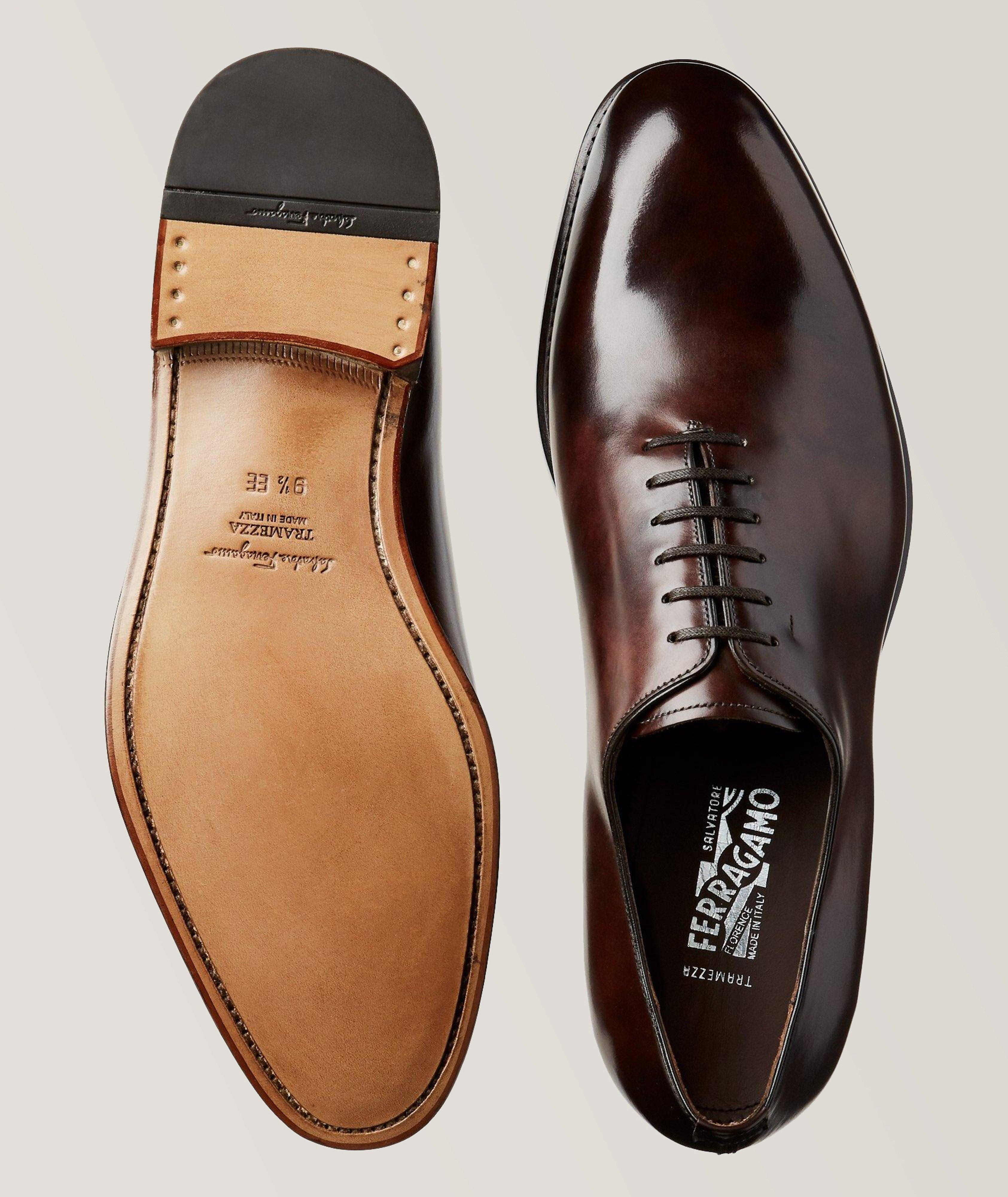 Shop FERRAGAMO Riley Leather Oxfords