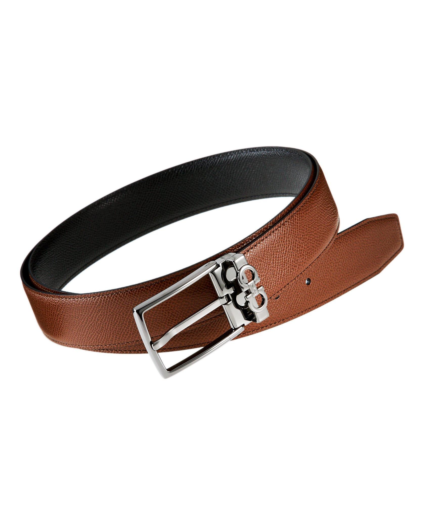 Reversible Gancini Leather Belt image 0