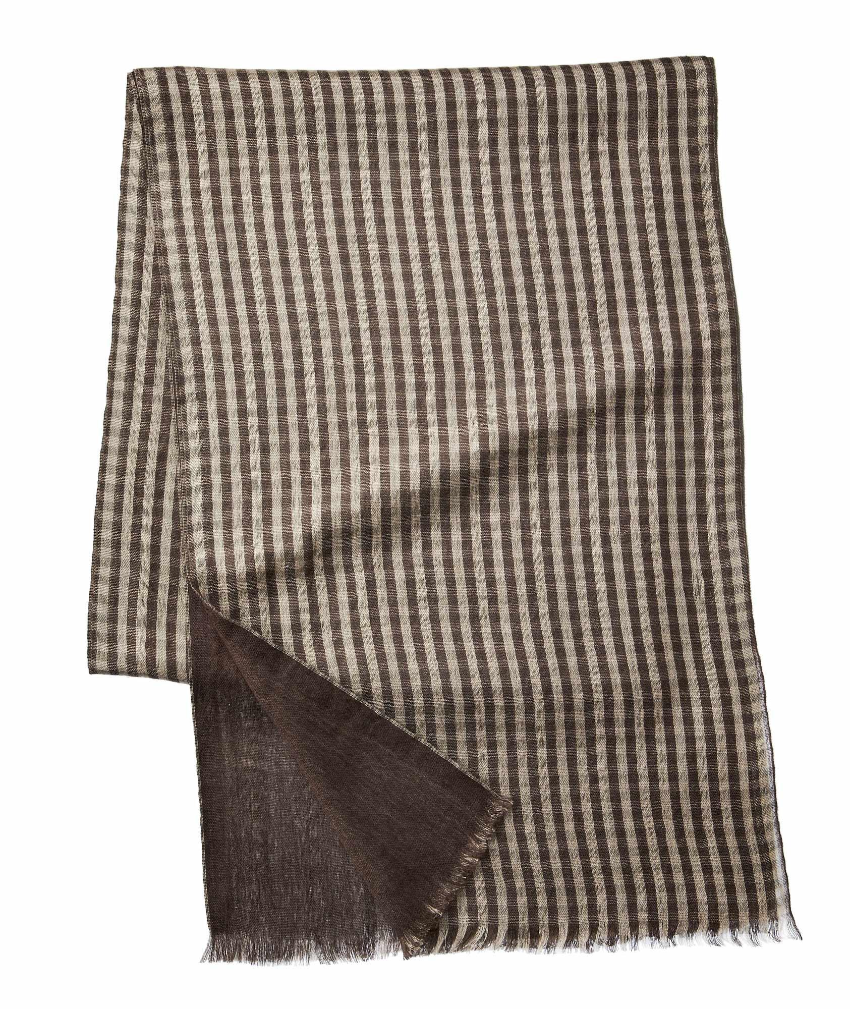 Gingham-Printed Cashmere & Silk Scarf image 0