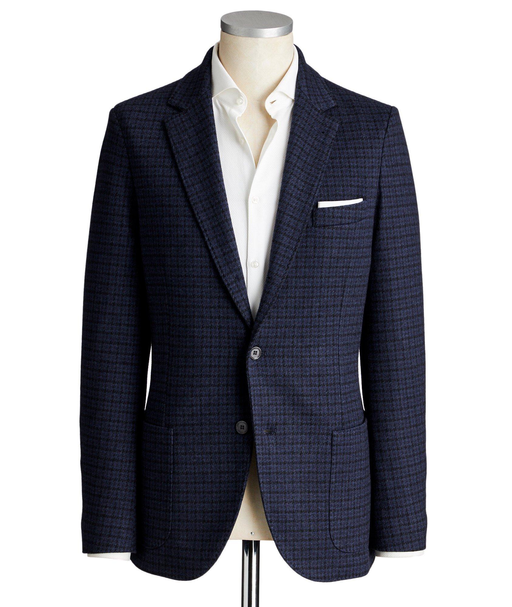 Checked Cashmere-Silk Sports Jacket image 0