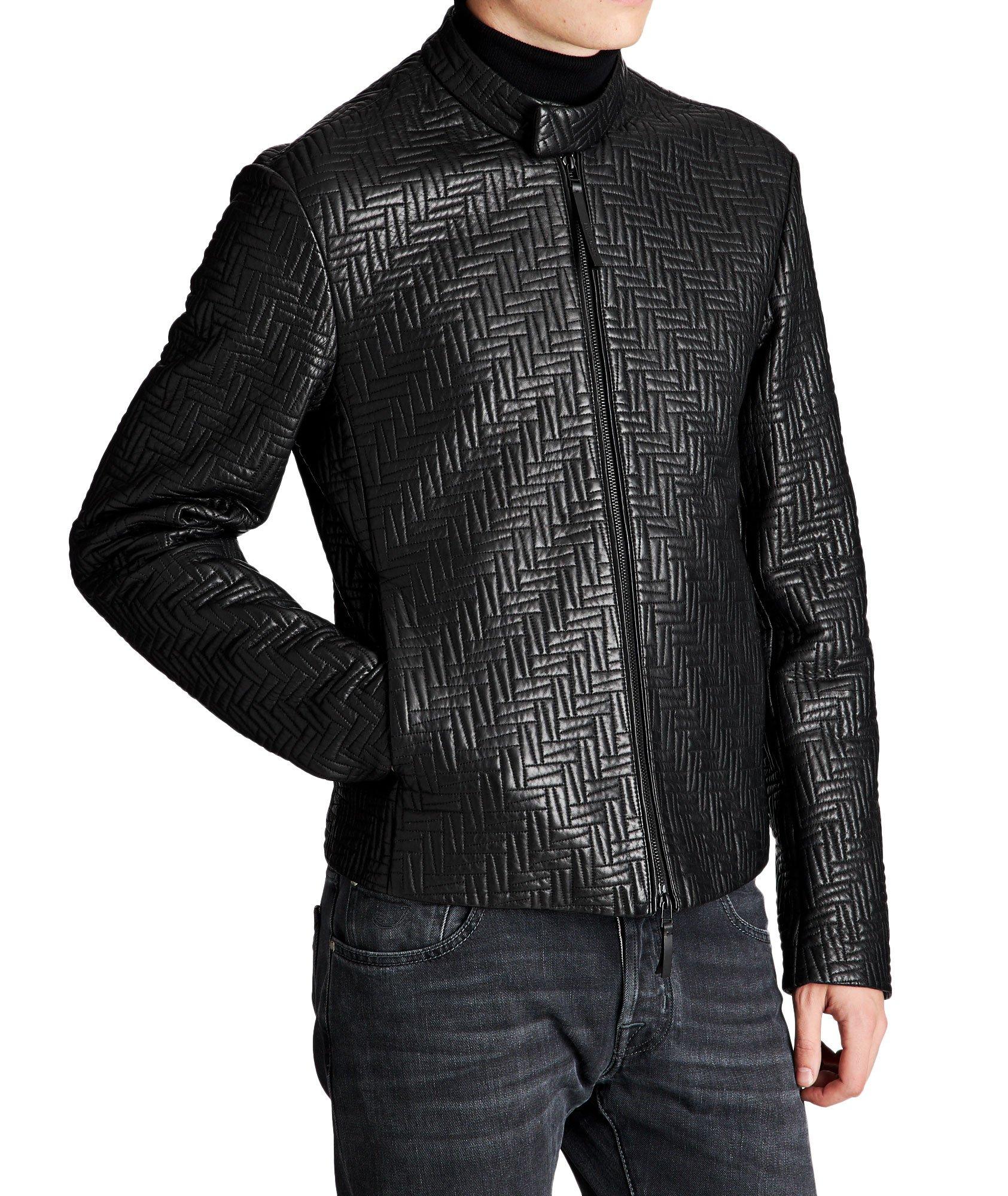 Blouson surpiqué en cuir image 0