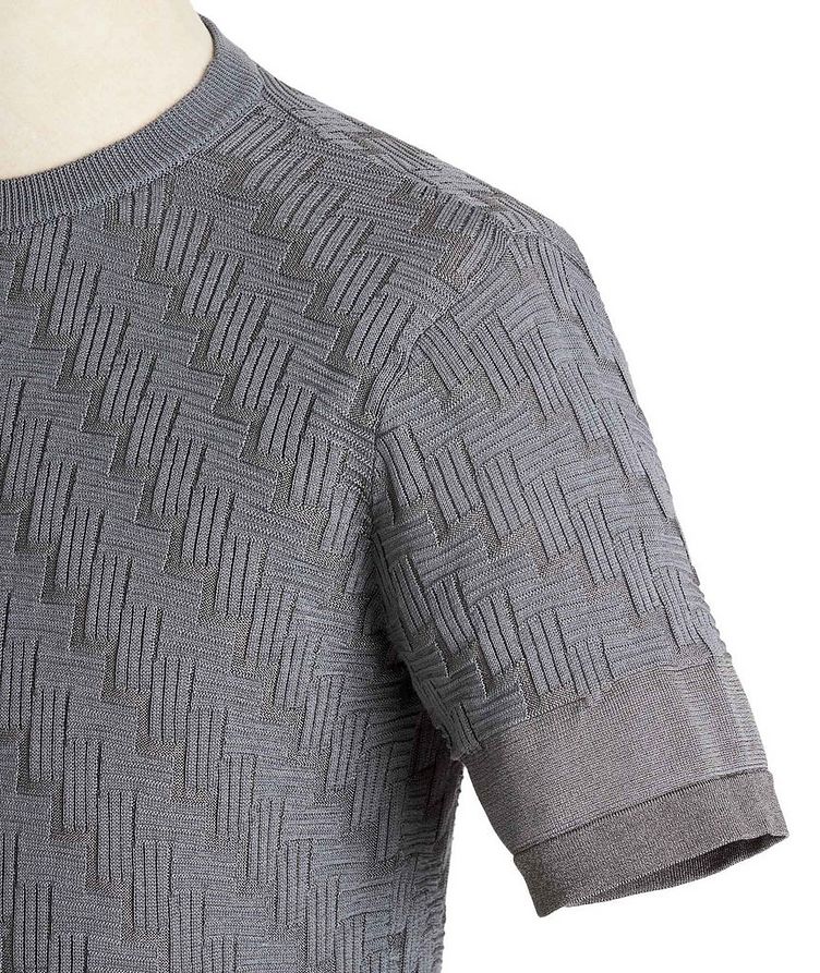 Short-Sleeve Cotton Blend Sweater image 1