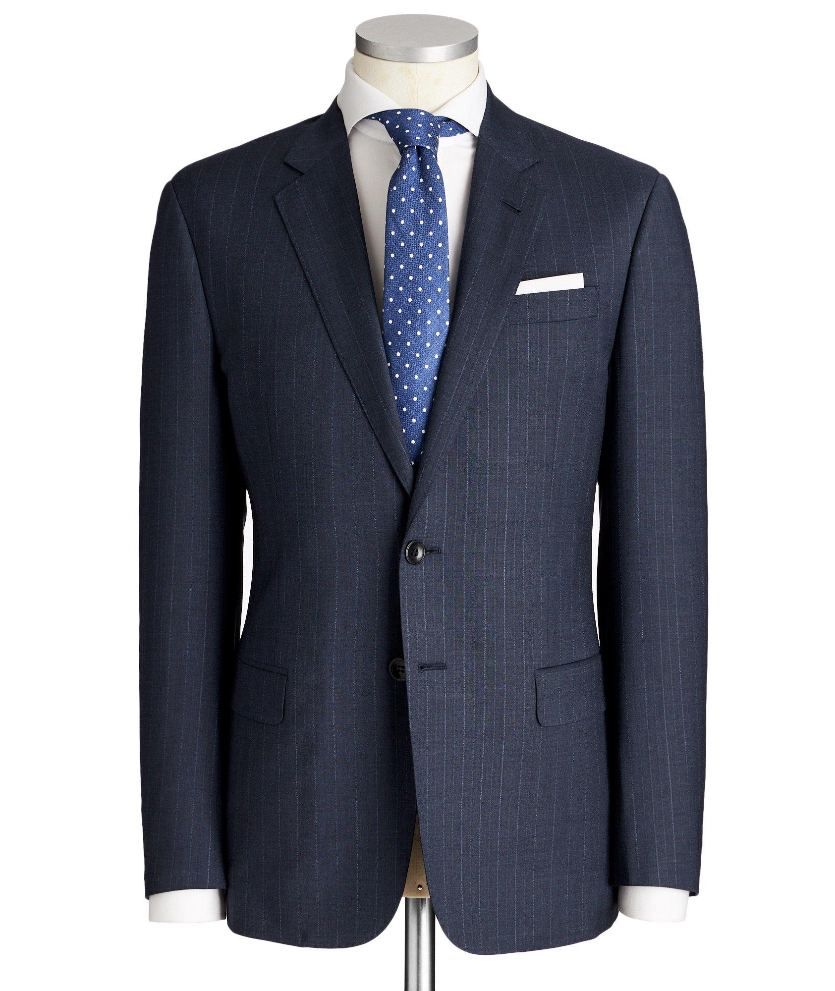 Soft Pinstriped Virgin Wool Suit image 0