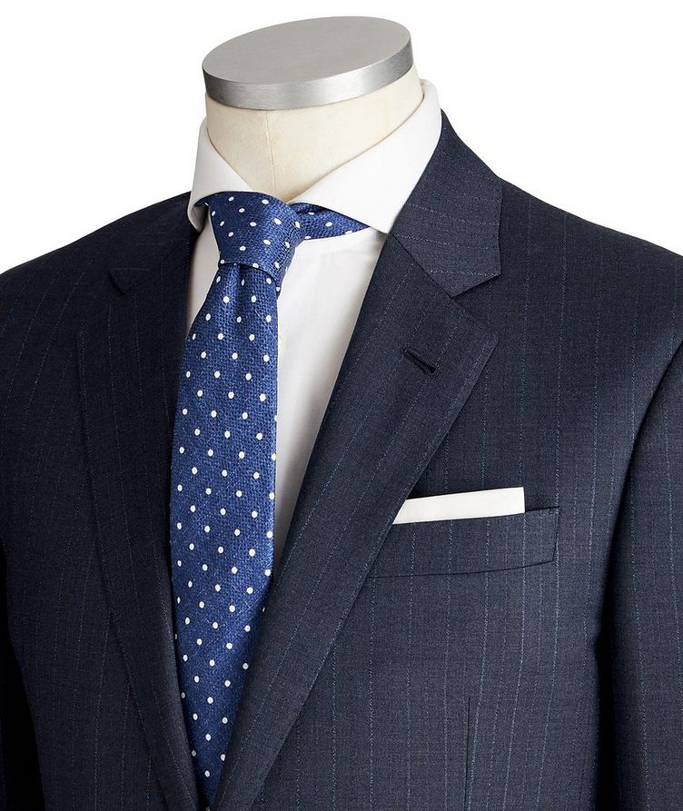 Soft Pinstriped Virgin Wool Suit image 1