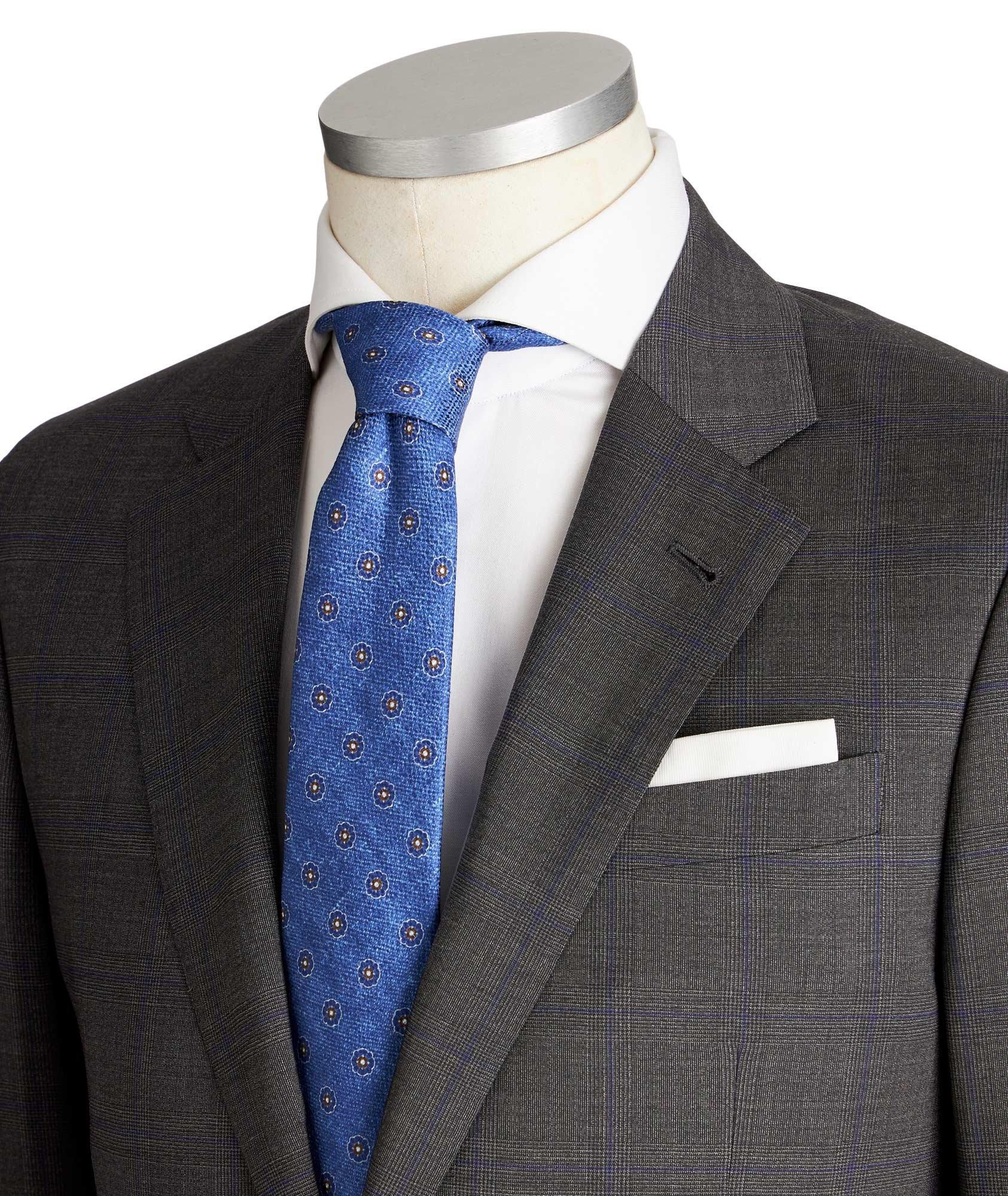 Soft Checked Virgin Wool Suit image 1