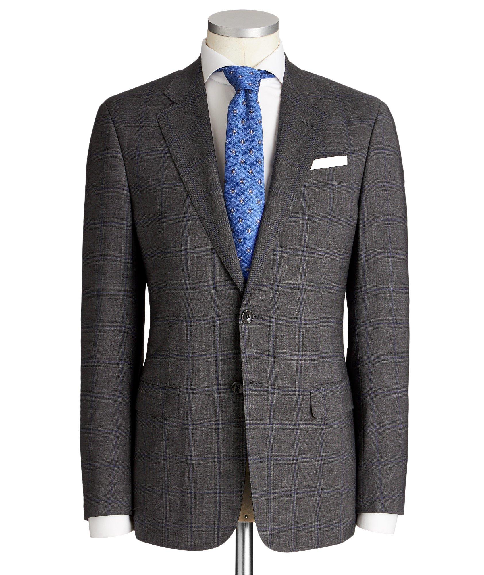 Soft Checked Virgin Wool Suit image 0