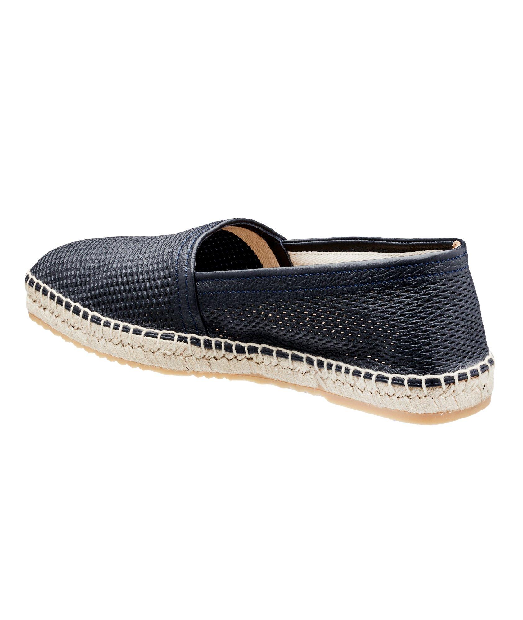 Giorgio Armani Perforated Leather Espadrilles | Casual Shoes | Harry Rosen