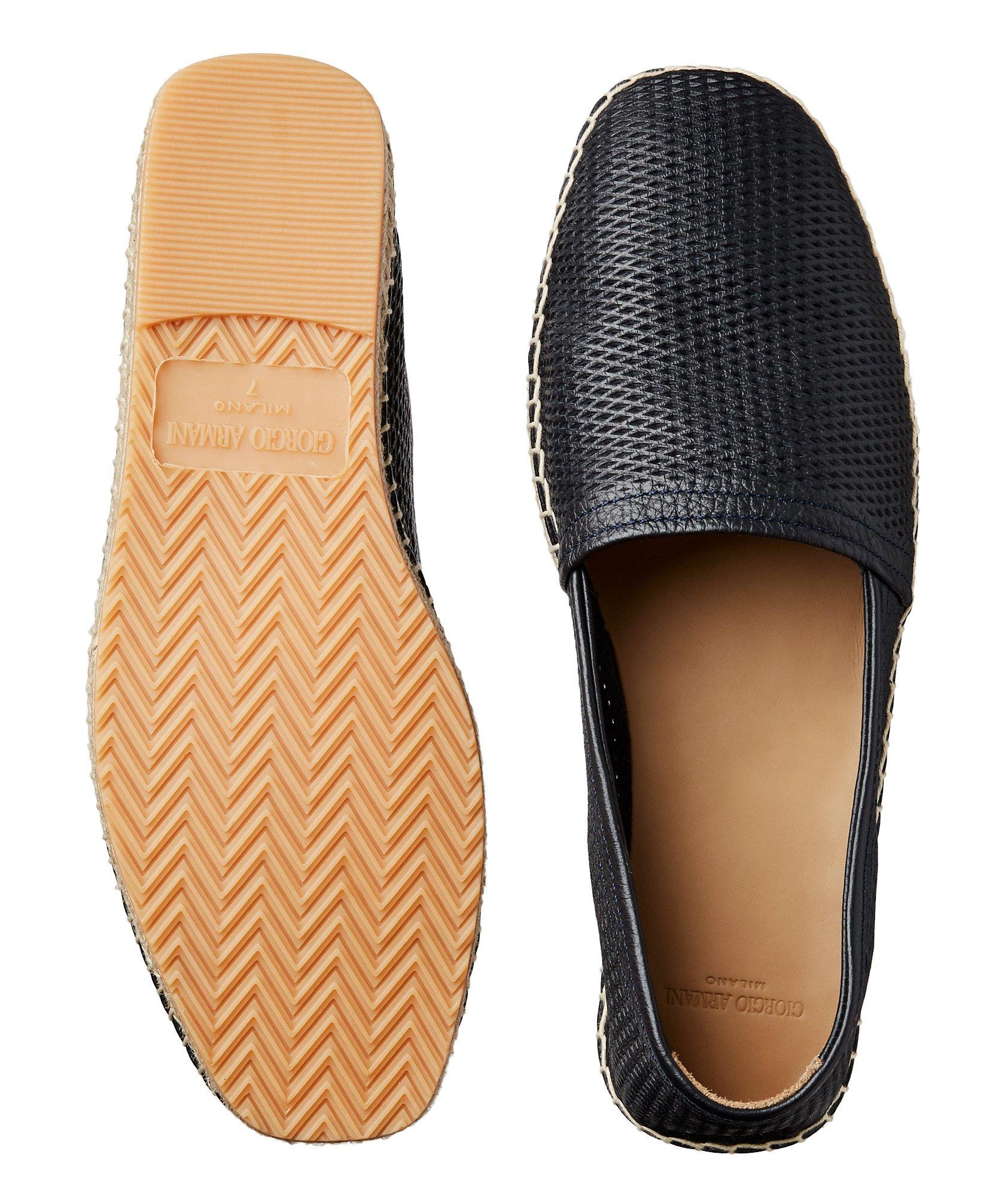 Giorgio Armani Perforated Leather Espadrilles | Casual Shoes | Harry Rosen