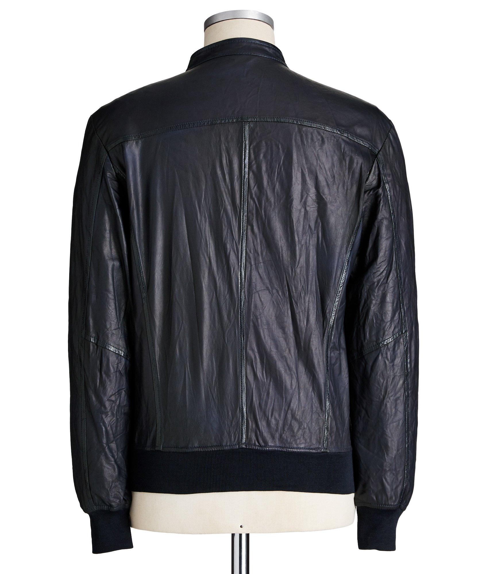 Leather Bomber Jacket image 2