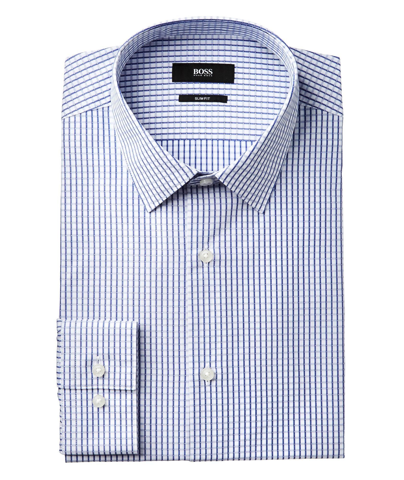 Slim Fit Checked Dress Shirt image 0