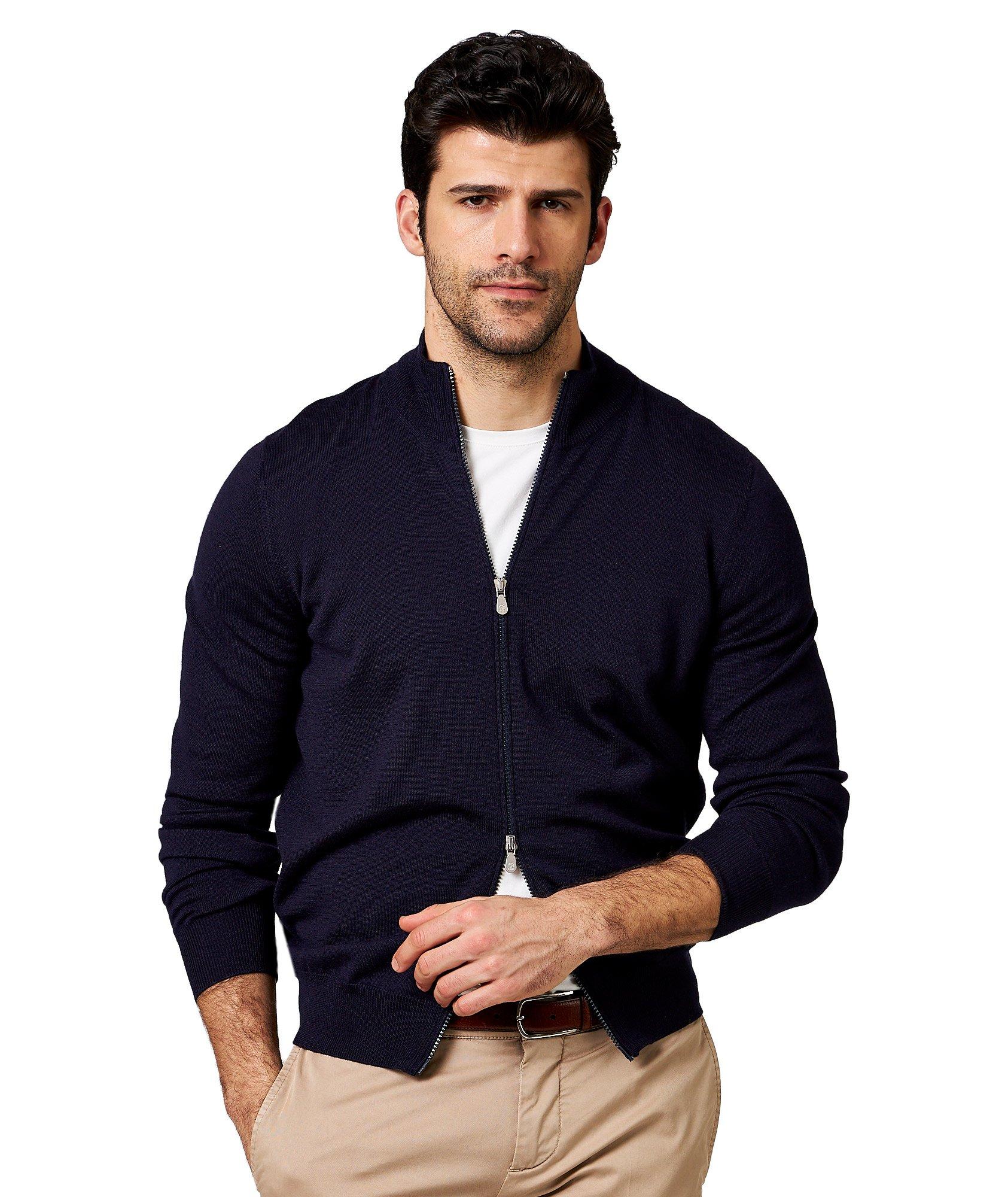 Zip-Up Virgin Wool-Cashmere Cardigan image 0