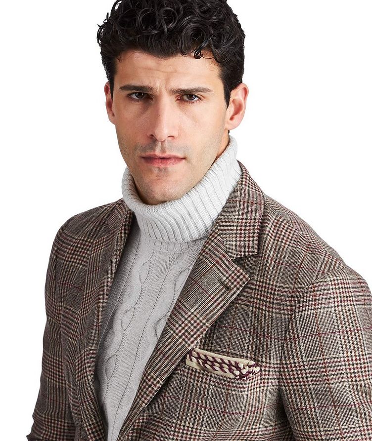 Unstructured Checked Virgin Wool-Cashmere Sports Jacket image 1