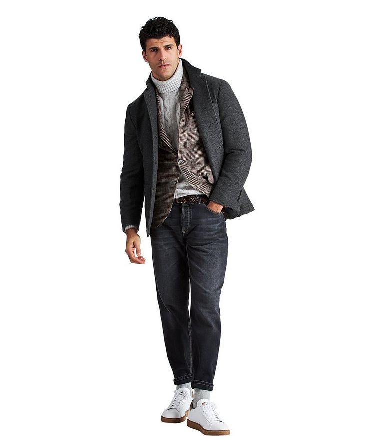 Unstructured Checked Virgin Wool-Cashmere Sports Jacket image 2