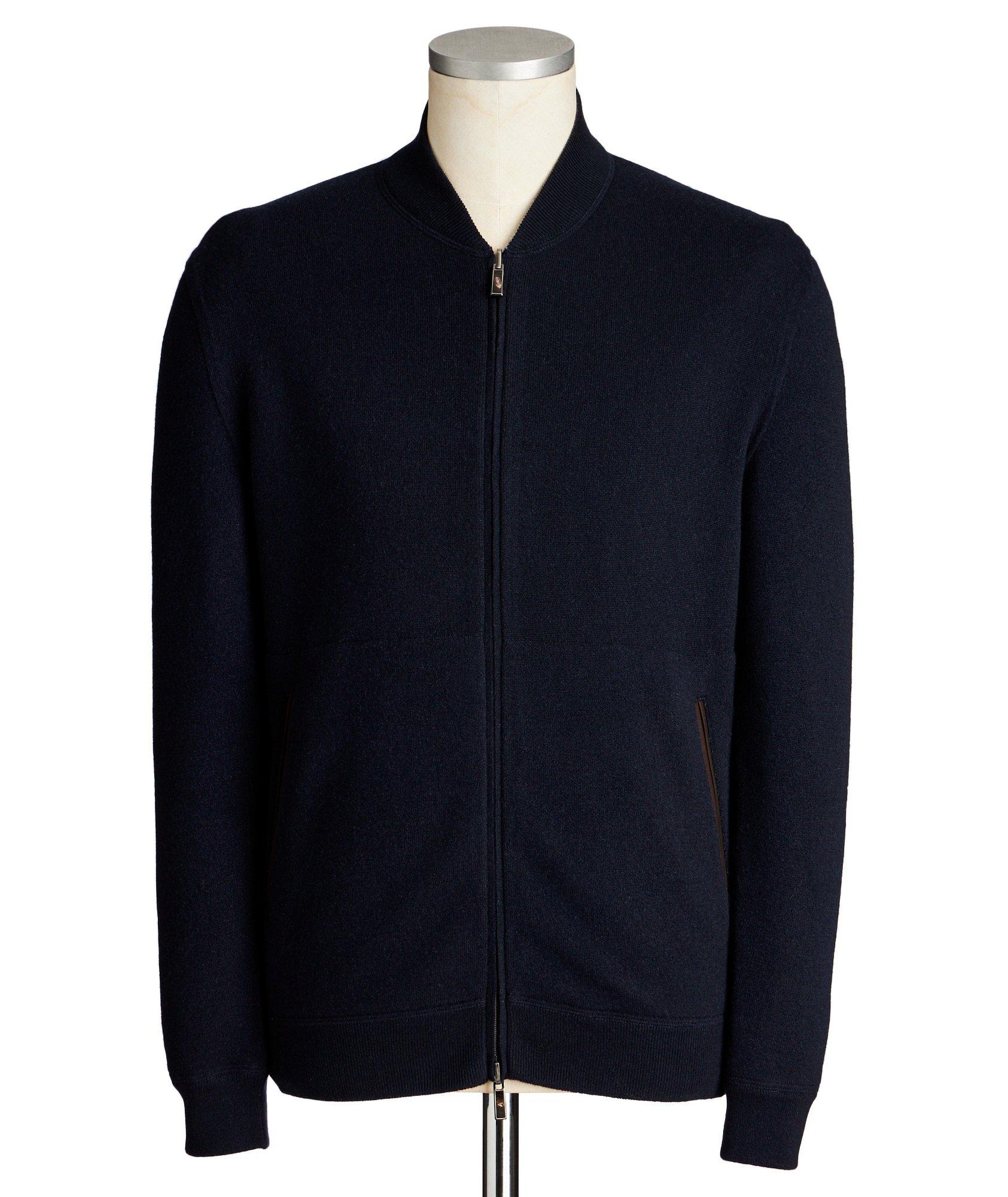 Reversible Cashmere Zip-Up Sweater image 0