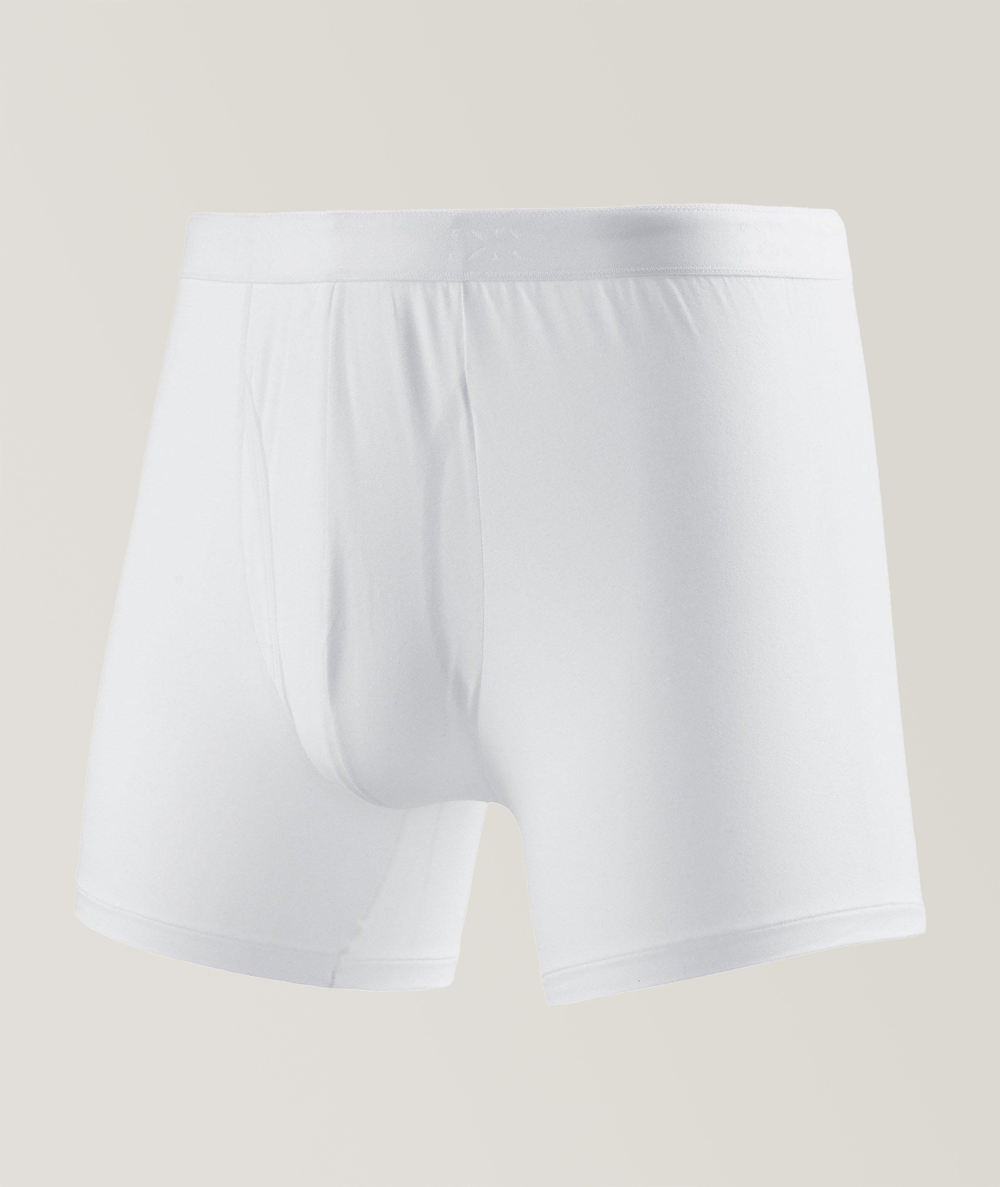 Mens Derek Rose white Micro Modal Briefs