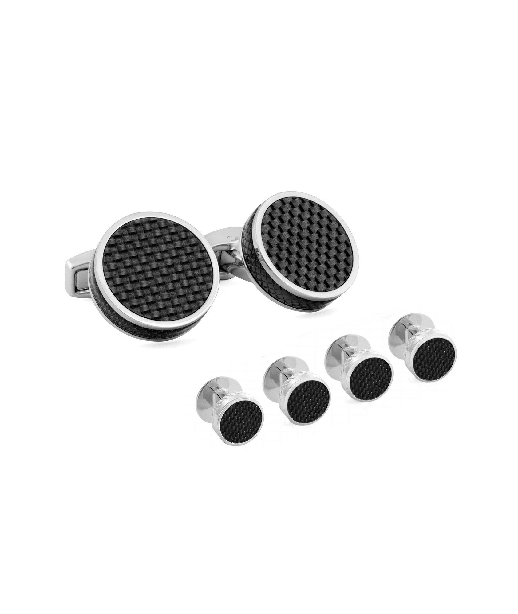 Boutons de manchette et de chemise en treillis image 0