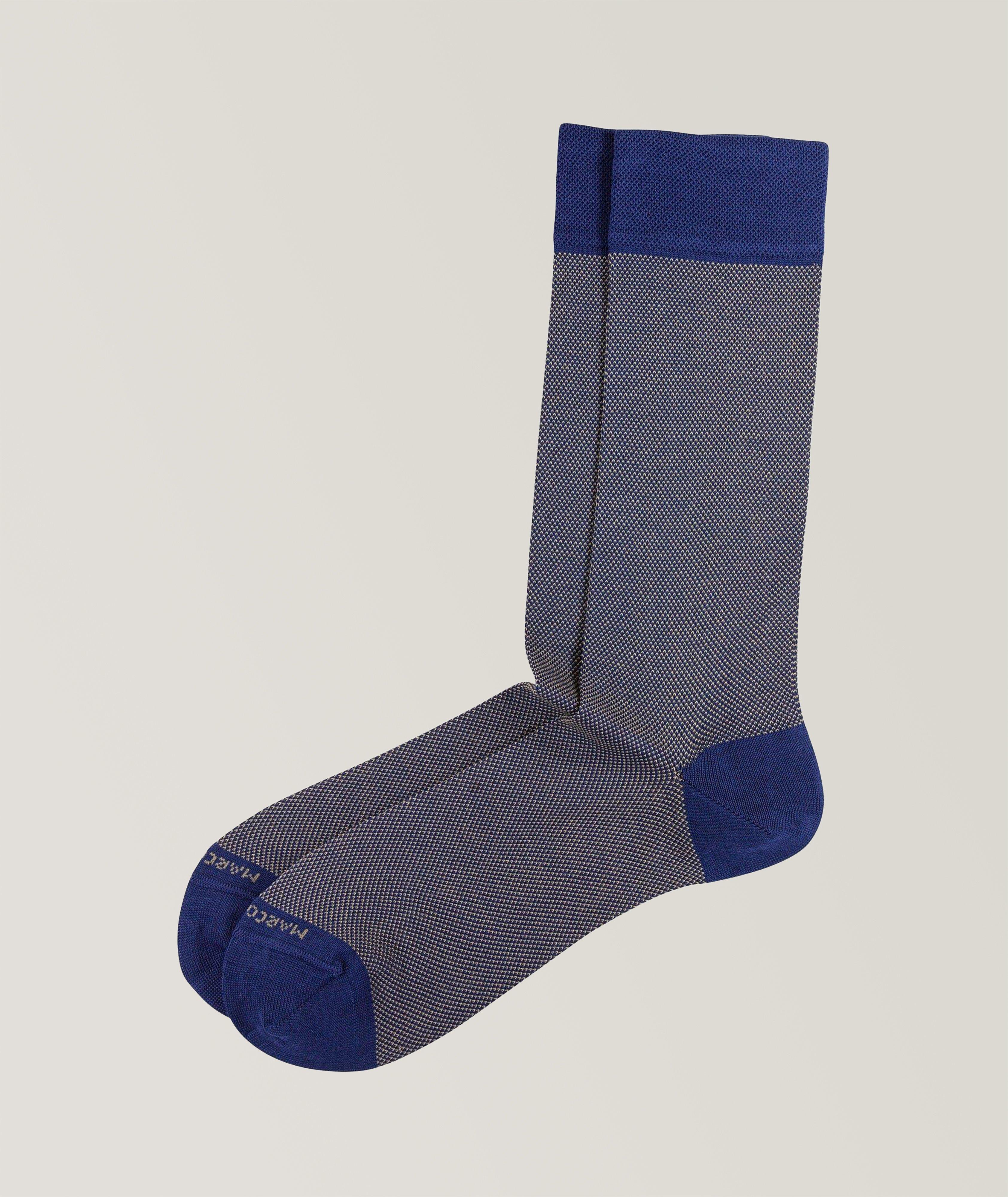 Marcoliani Men's Italian Fine Merino Wool Fancy Circo Mid Calf Socks –