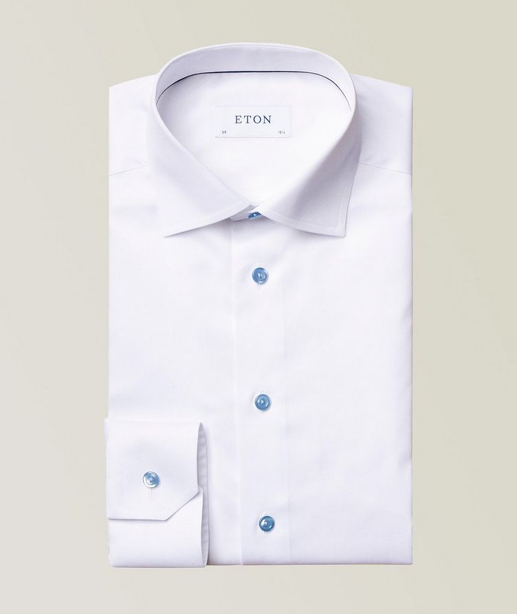 Slim Fit Twill Shirt with Blue details image 0