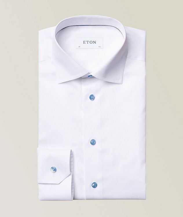 Slim Fit Twill Shirt with Blue details picture 1