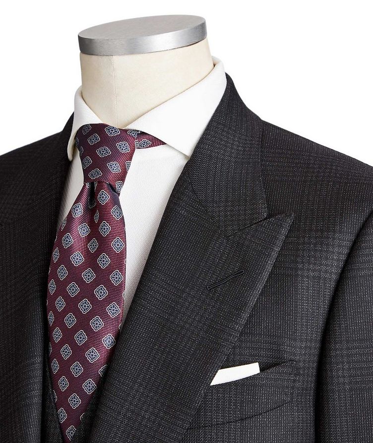 Shelton Glen Checked Wool-Silk Suit image 1