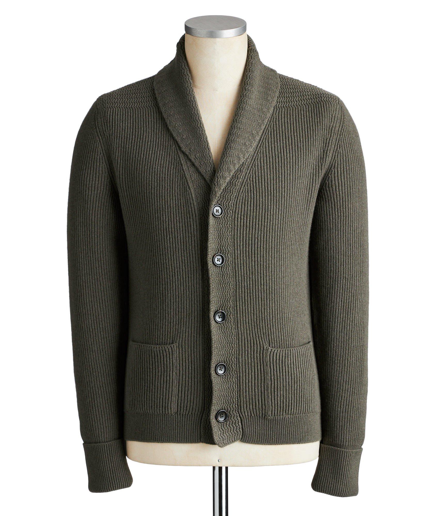 Shawl-Collar Cashmere Cardigan image 0