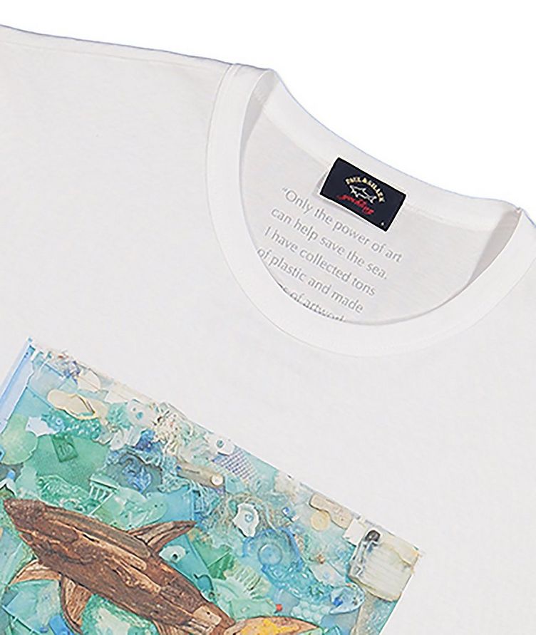 SAVE THE SEA Printed Cotton T-Shirt image 1