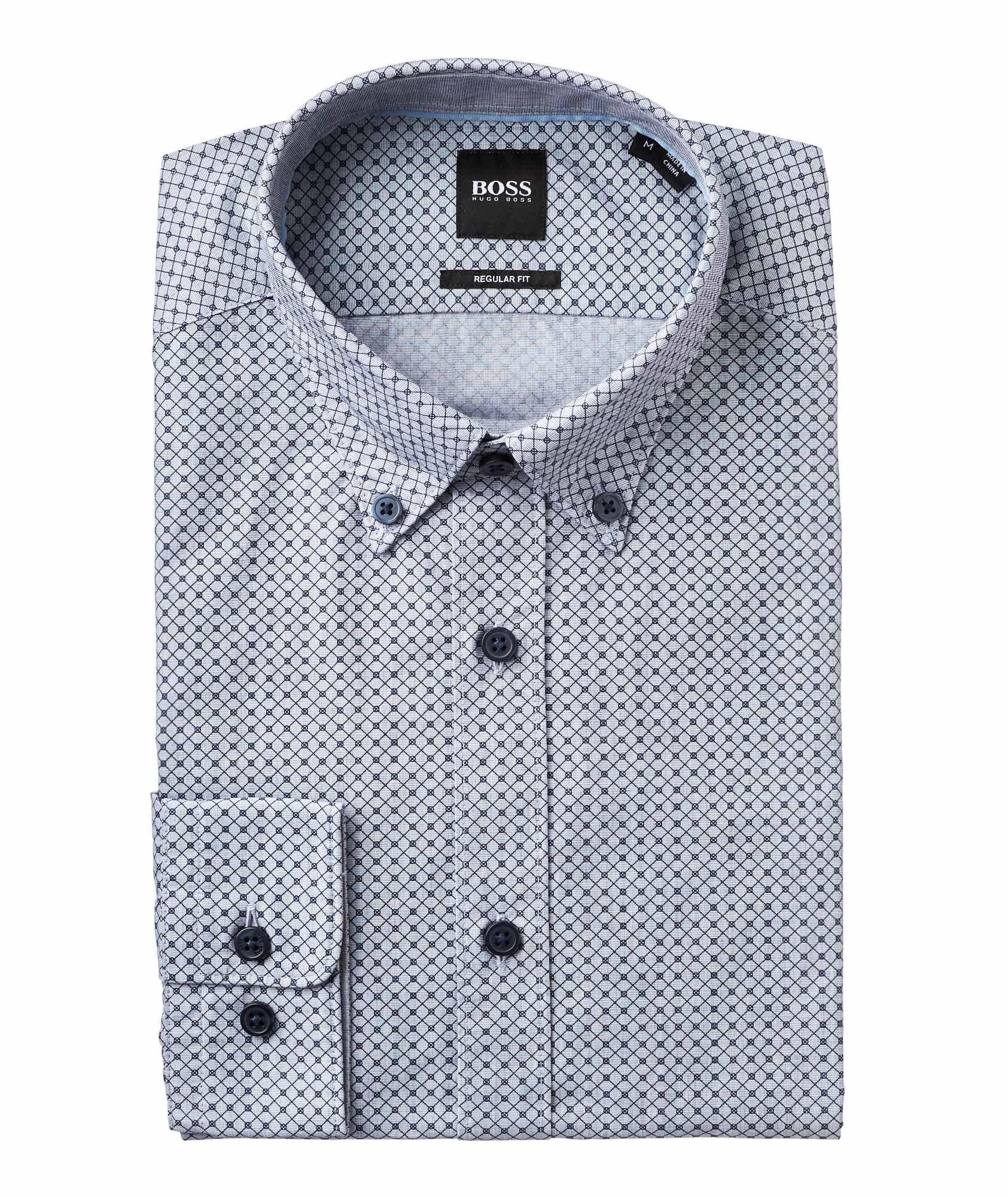 Contemporary Fit Neat-Printed Cotton Shirt image 0
