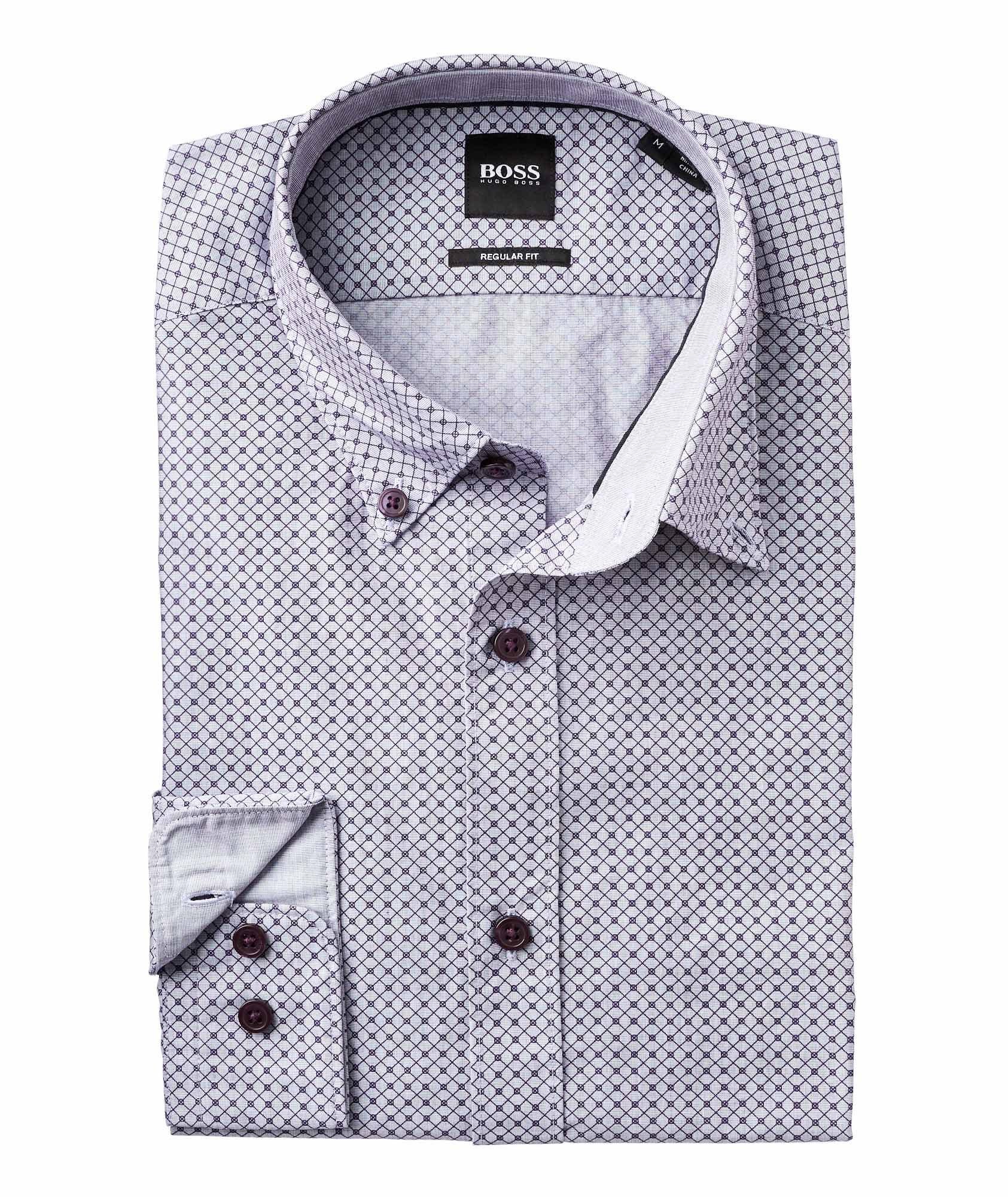 Contemporary Fit Neat-Printed Cotton Shirt image 1