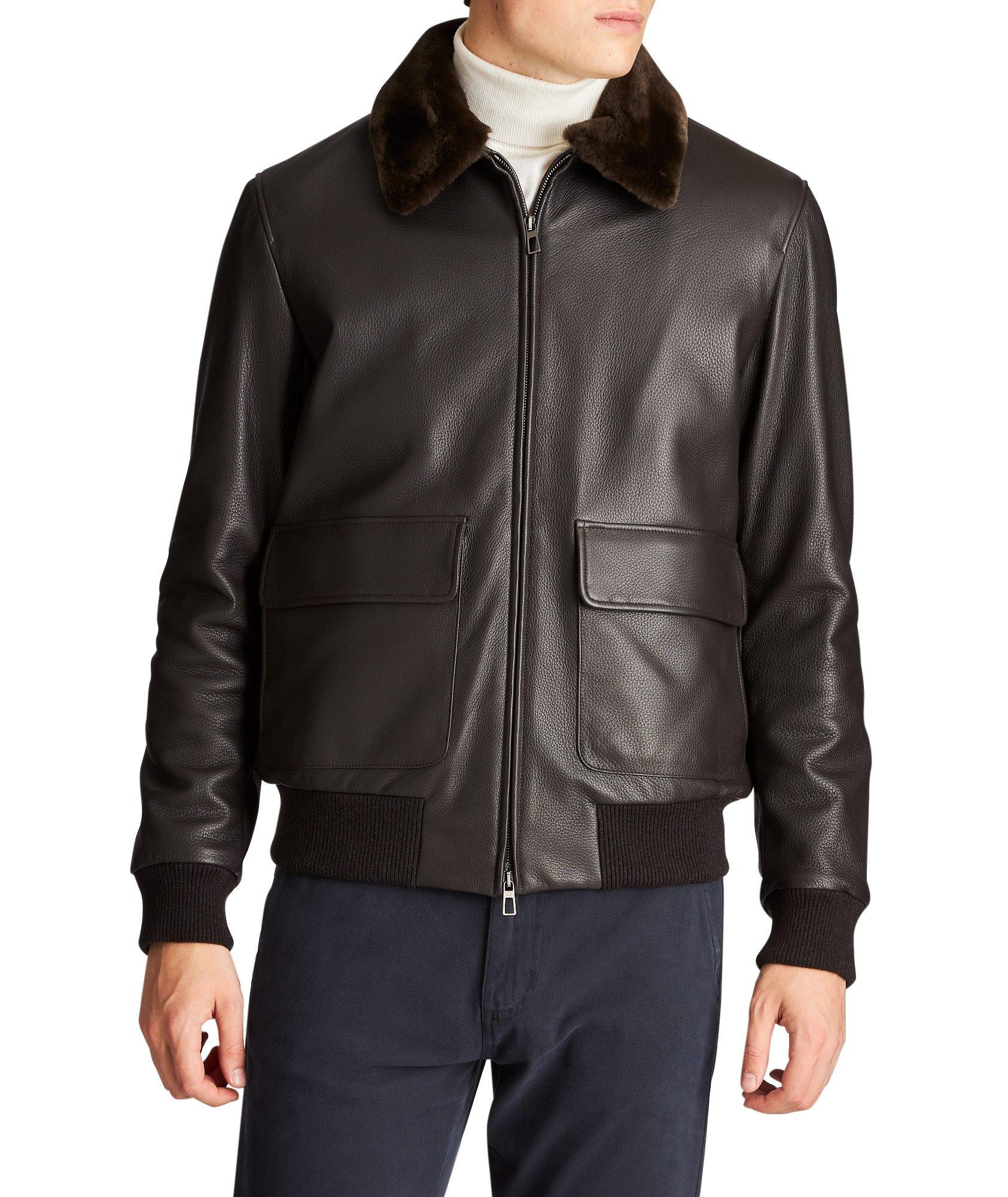 Tumbled Deerskin Bomber Jacket image 0