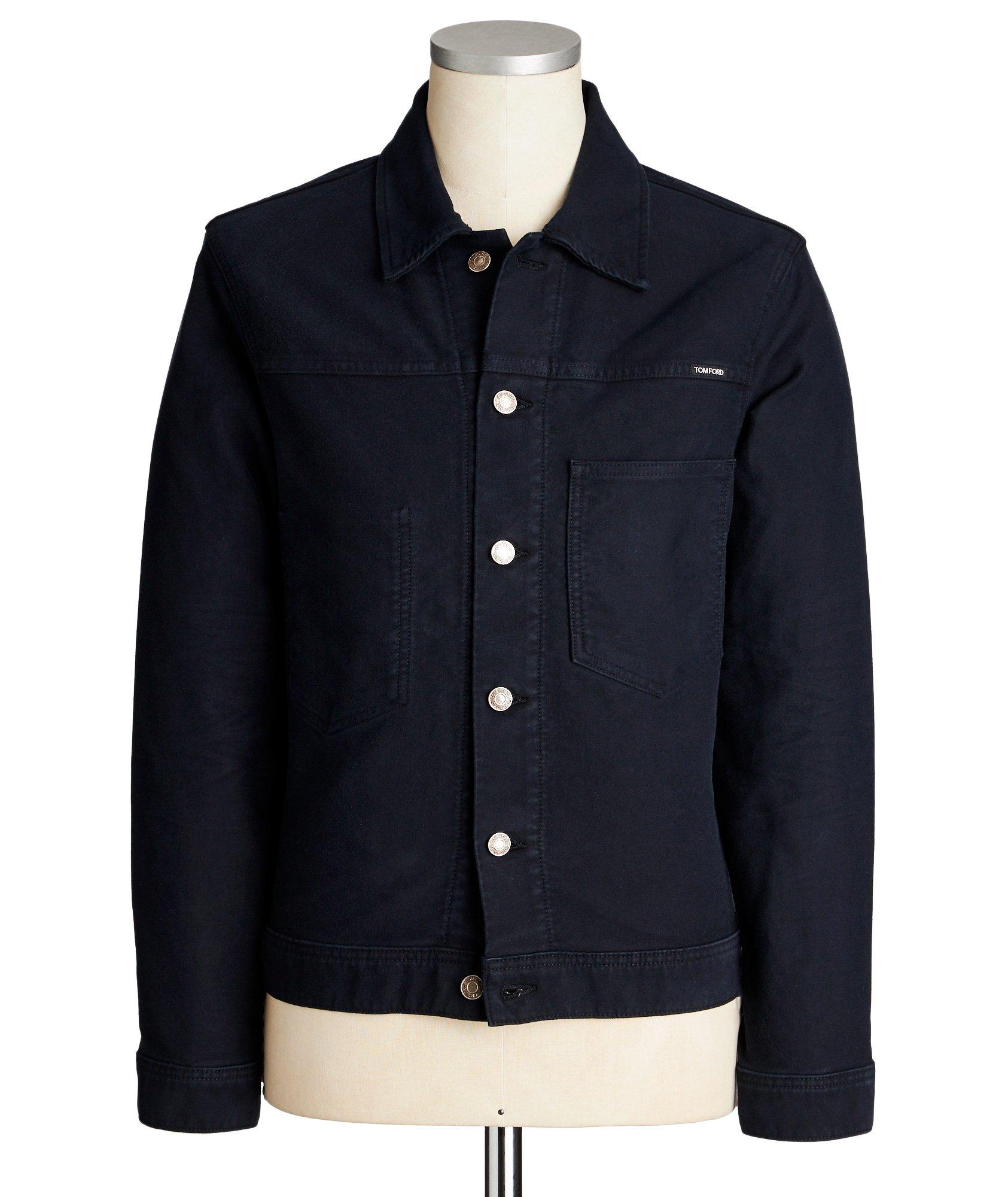 Blouson camionneur en denim brossé image 0