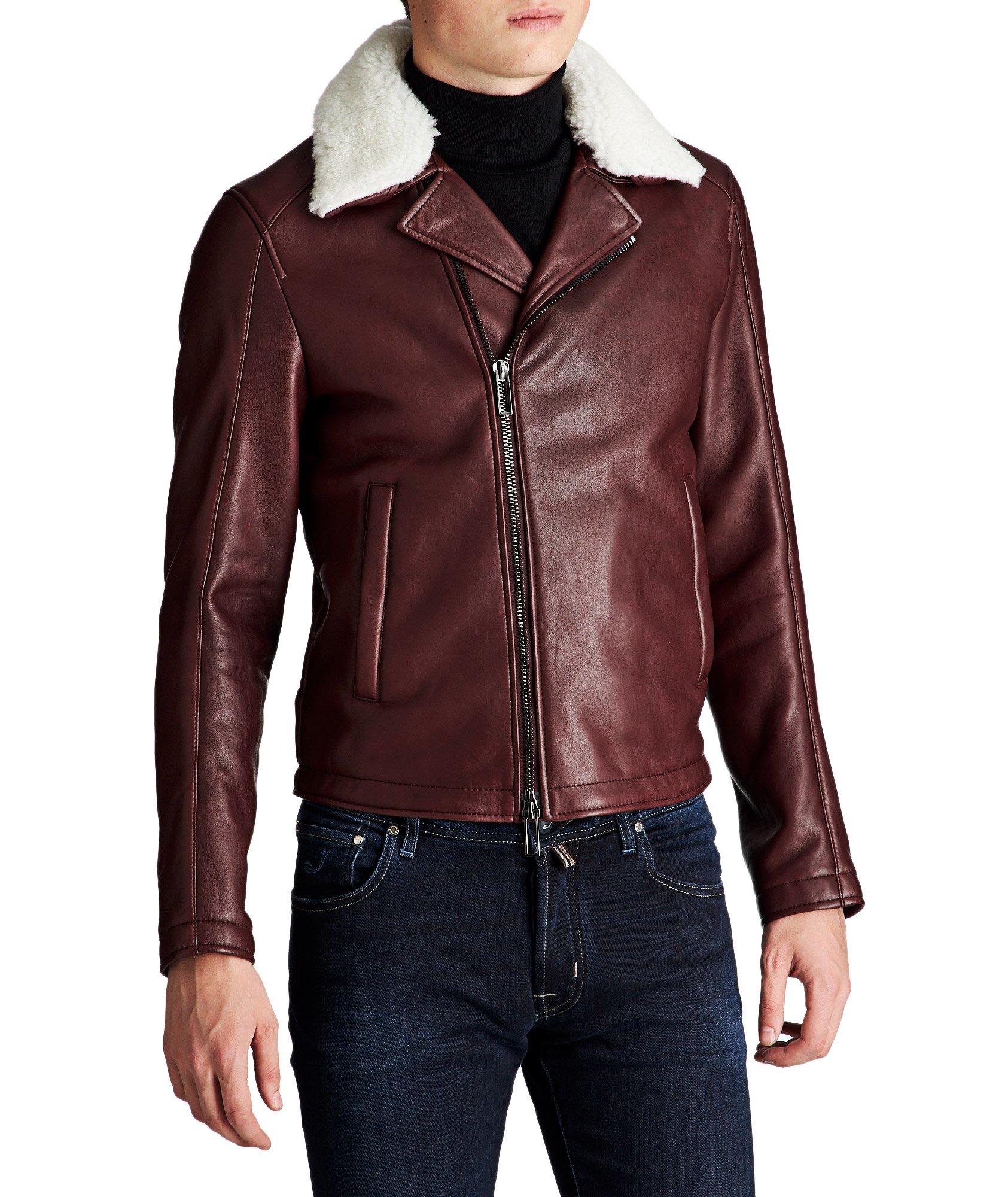Sheepskin Leather Biker Jacket image 0