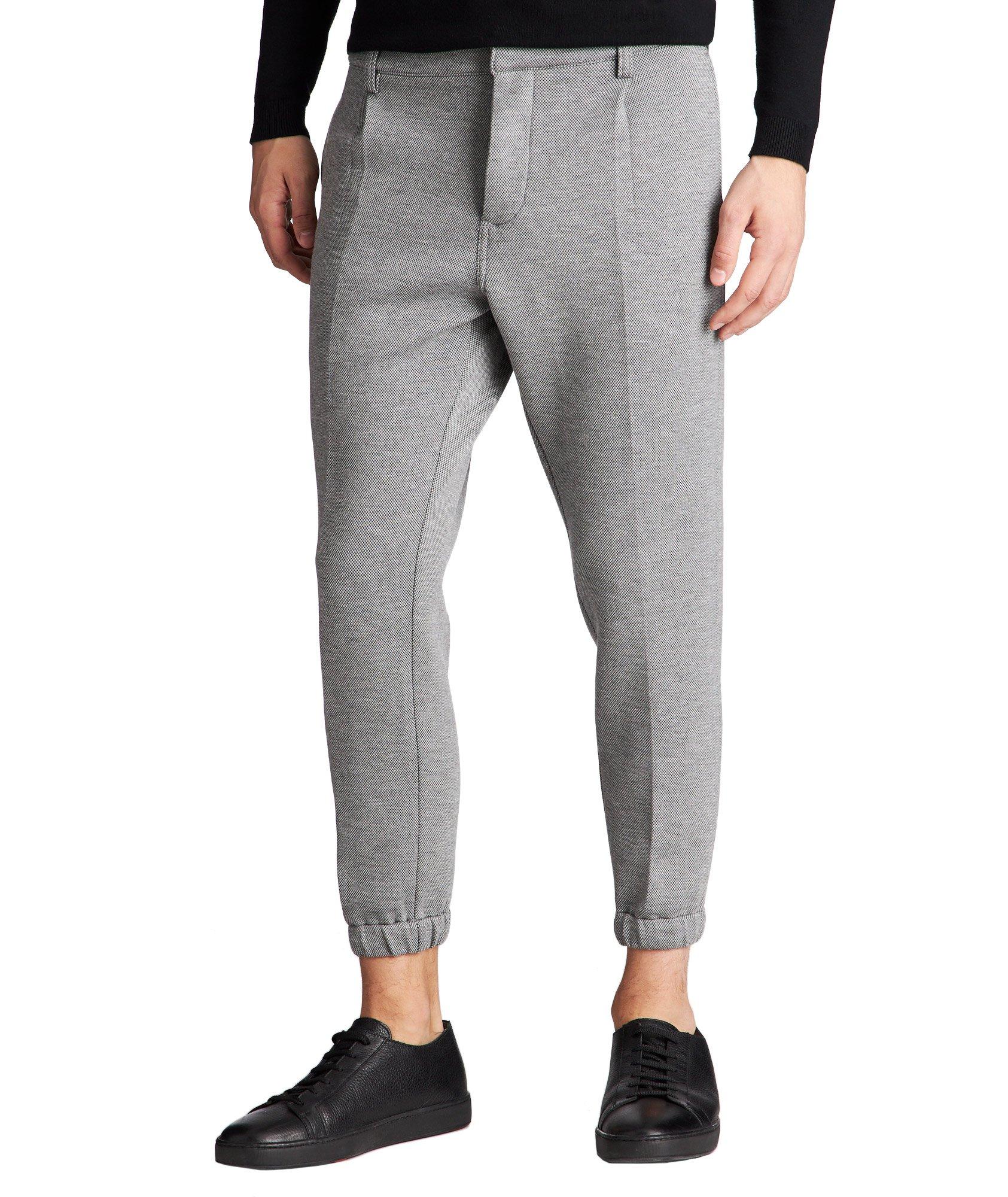 Micro-Checked Pleated Joggers image 0