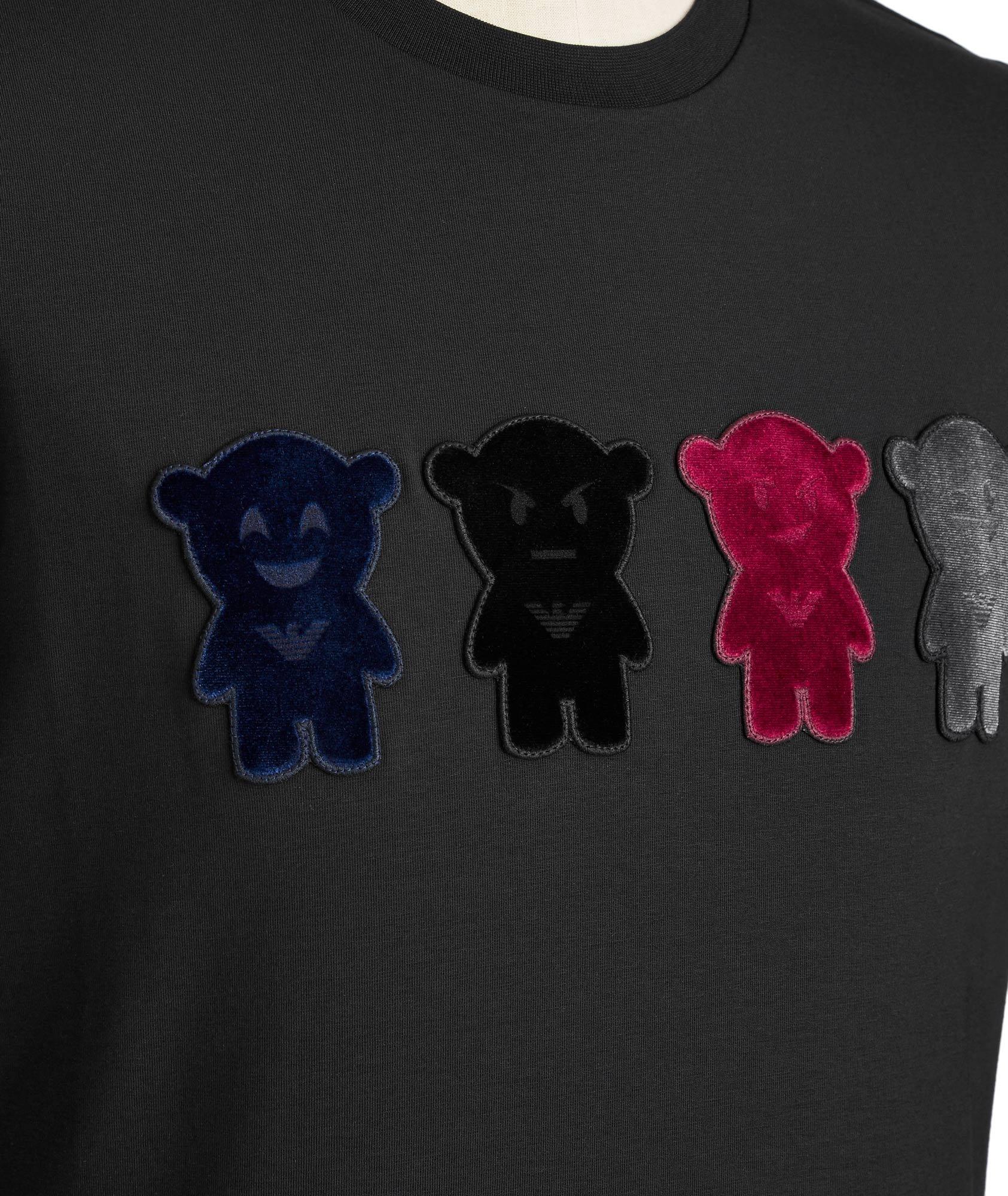 T-shirt en coton extensible avec oursons mascottes image 1