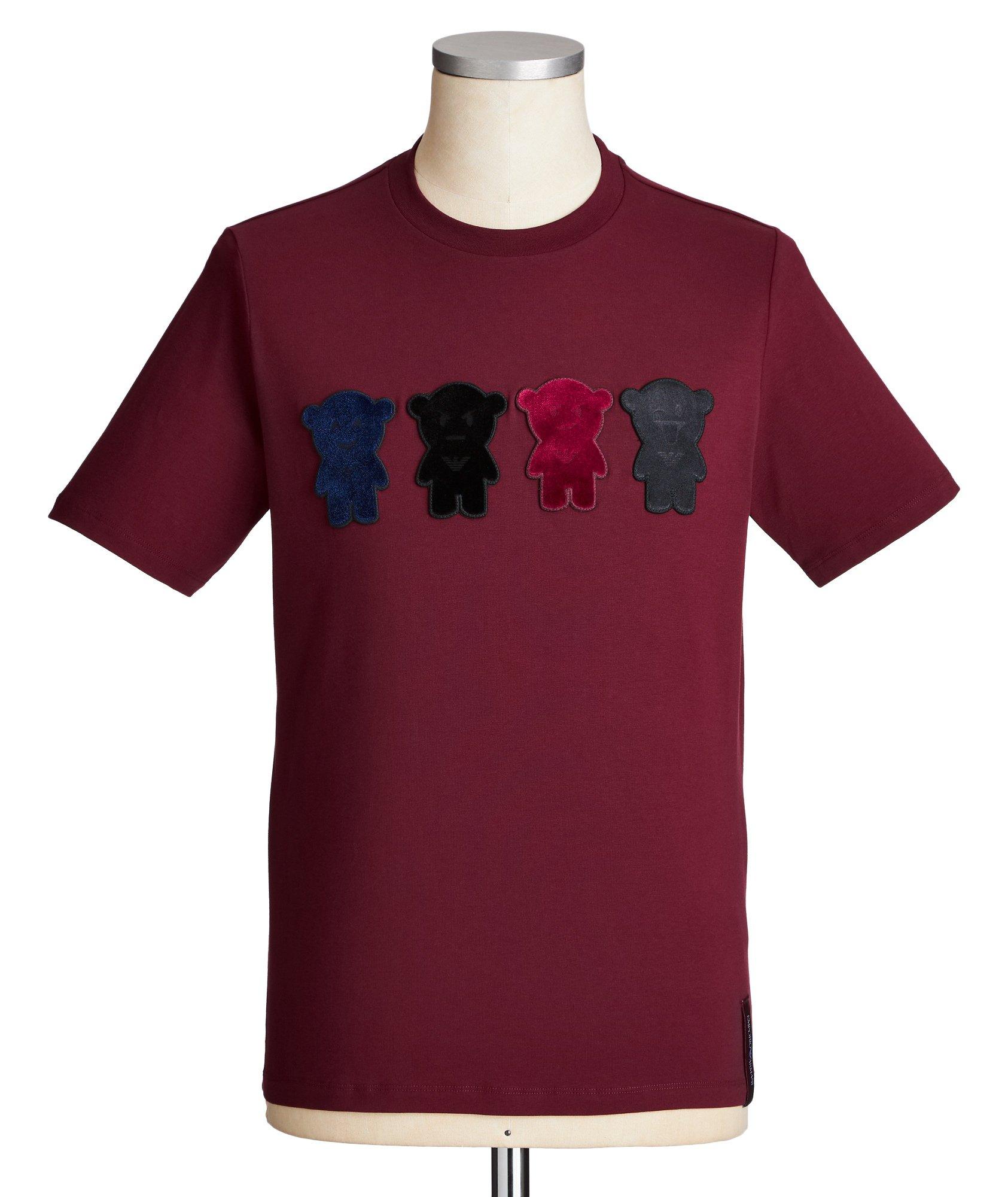 T-shirt en coton extensible avec oursons mascottes image 0