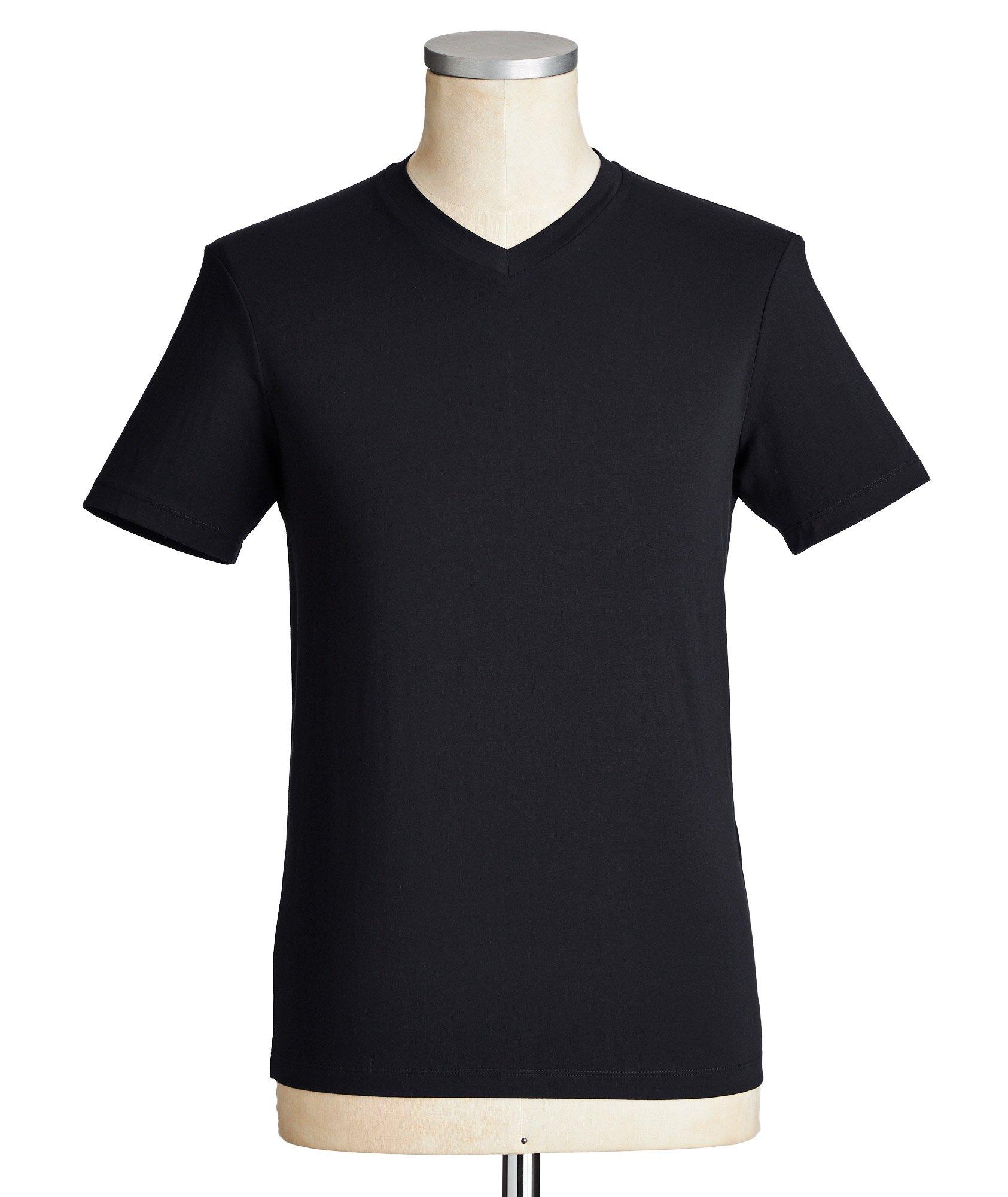 Travel Essentials Packable Stretch-Blend V-Neck T-Shirt image 0