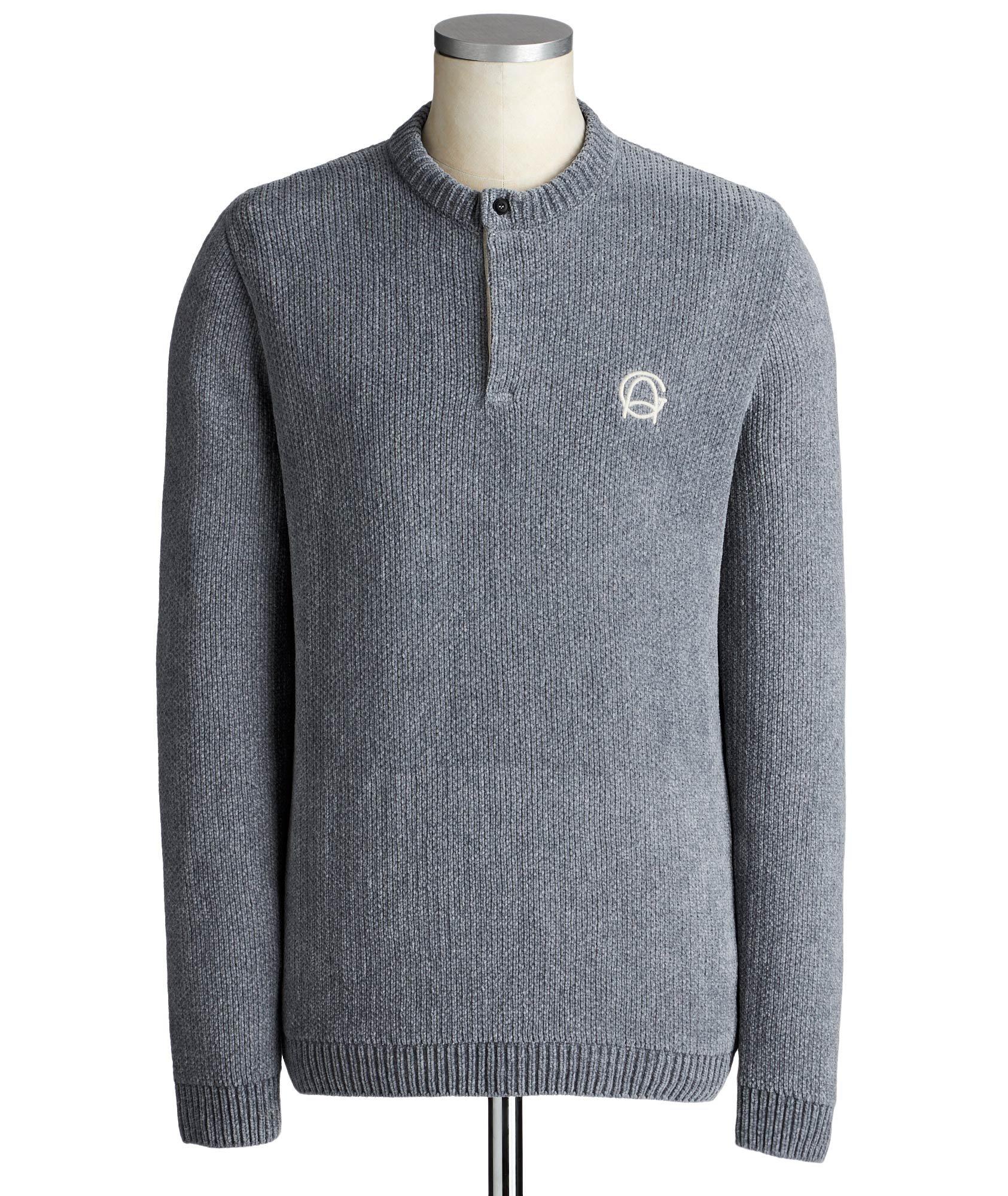 Wool-Cotton Henley Sweater image 0