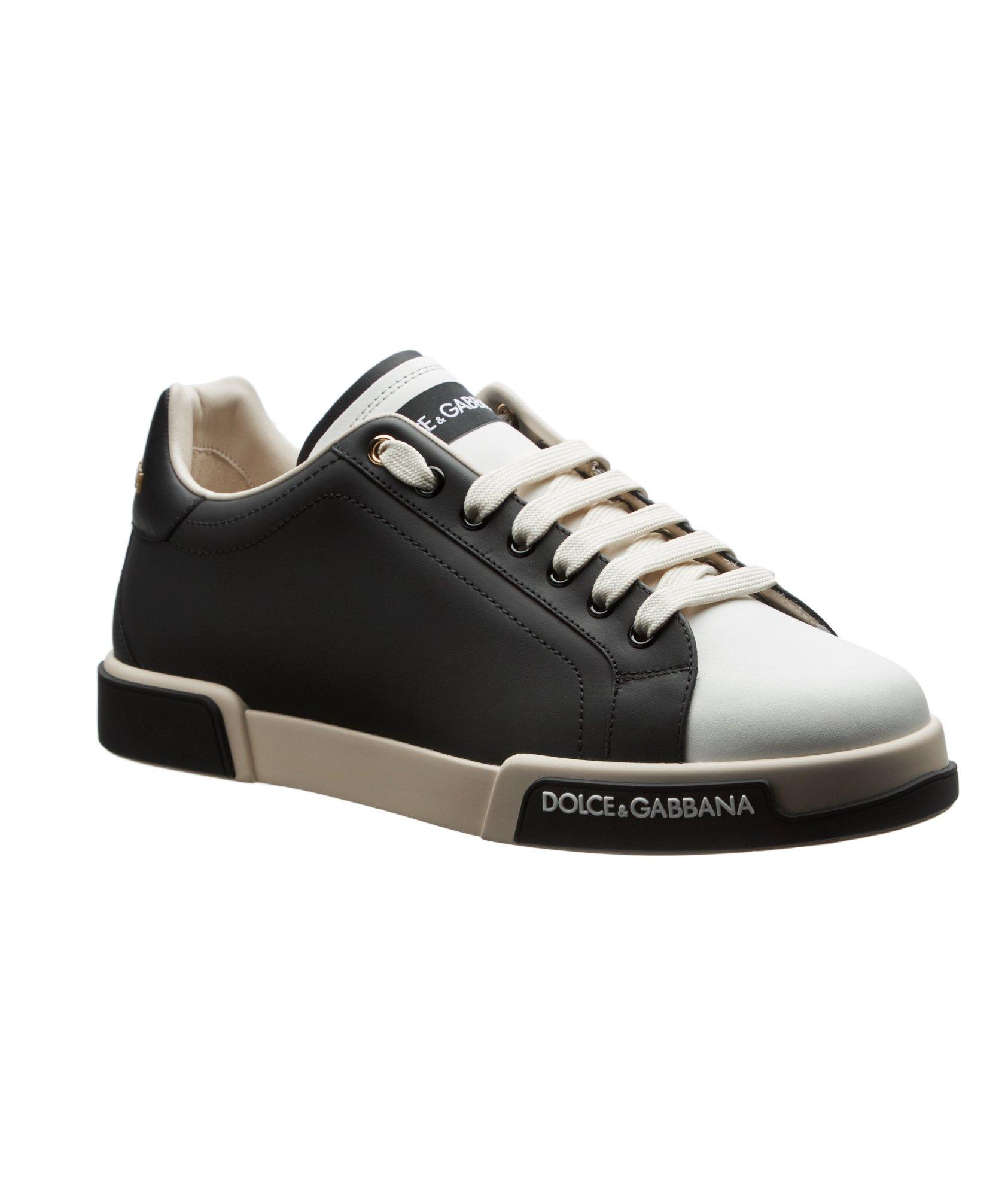 Colour-Blocked Leather Sneakers image 0