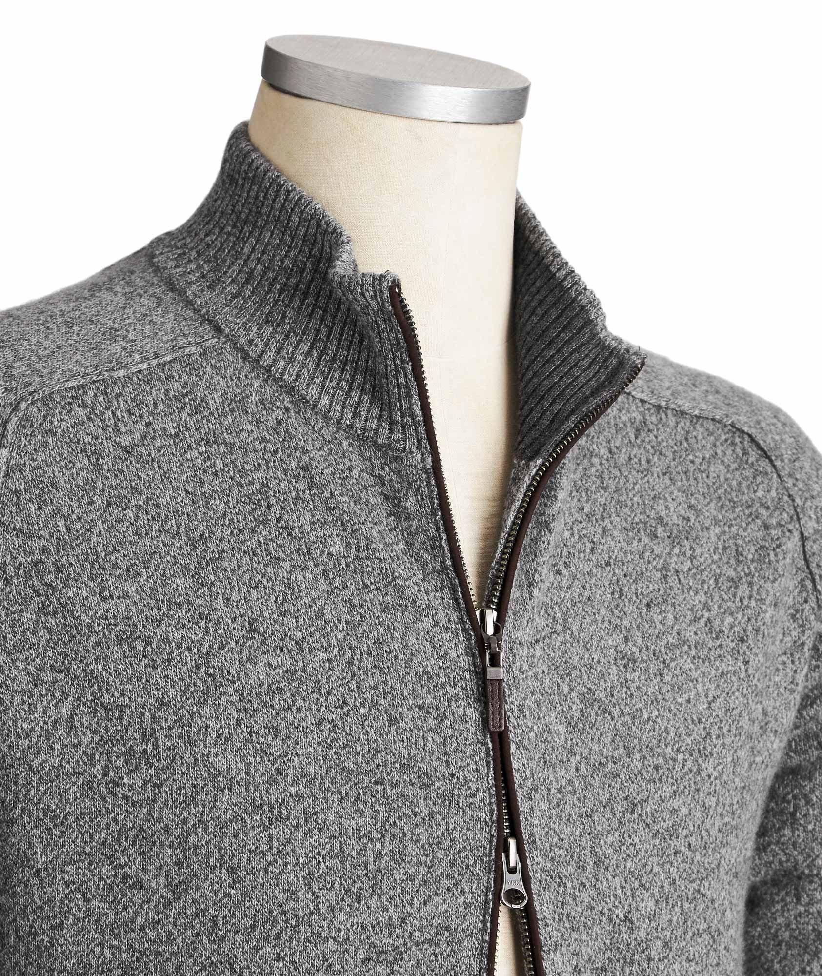 Zip-Up Cashmere Cardigan image 1