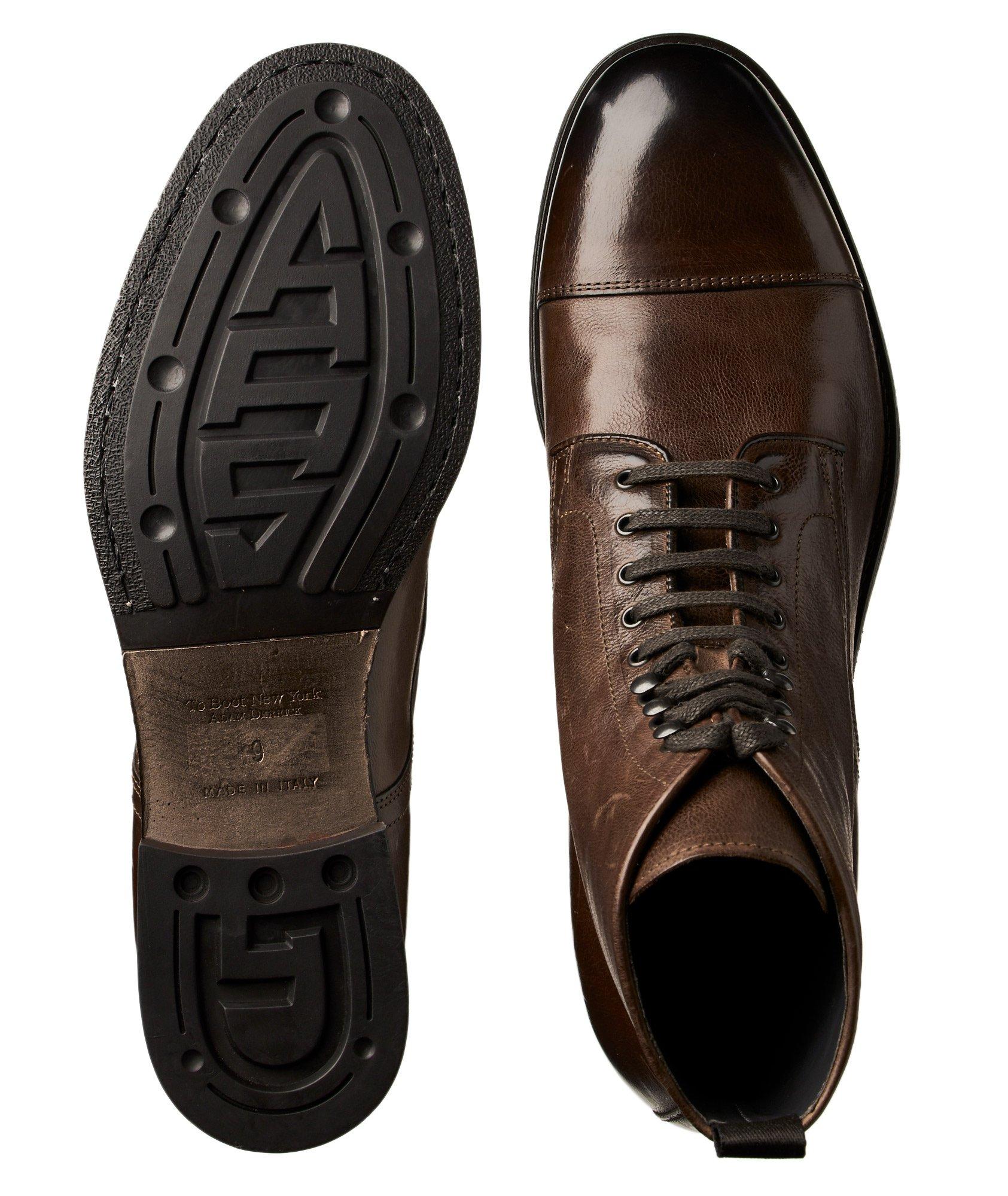 Burnished Cap-Toe Leather Boots image 2