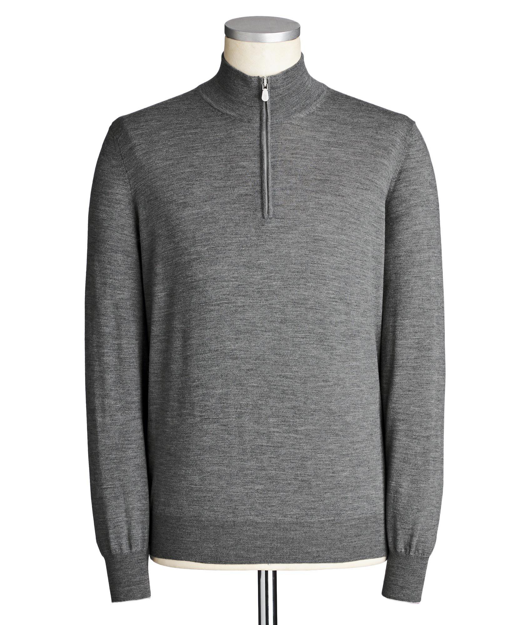 Half-Zip Wool-Cashmere Sweater image 0