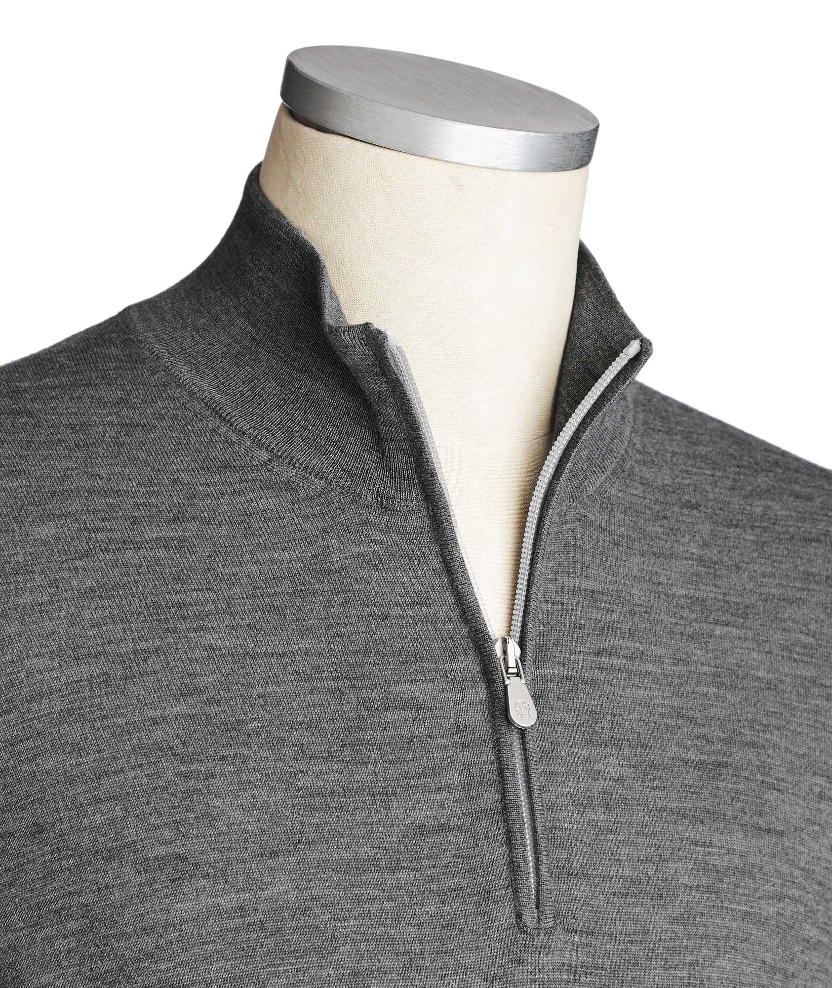 Half-Zip Wool-Cashmere Sweater image 1