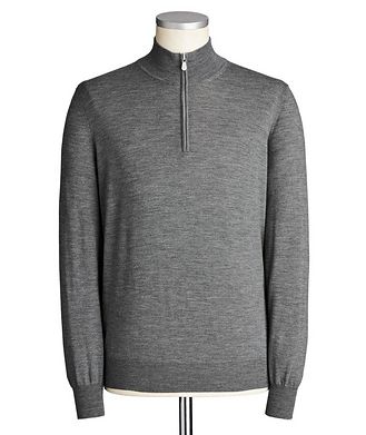 Brunello Cucinelli Half-Zip Wool-Cashmere Sweater