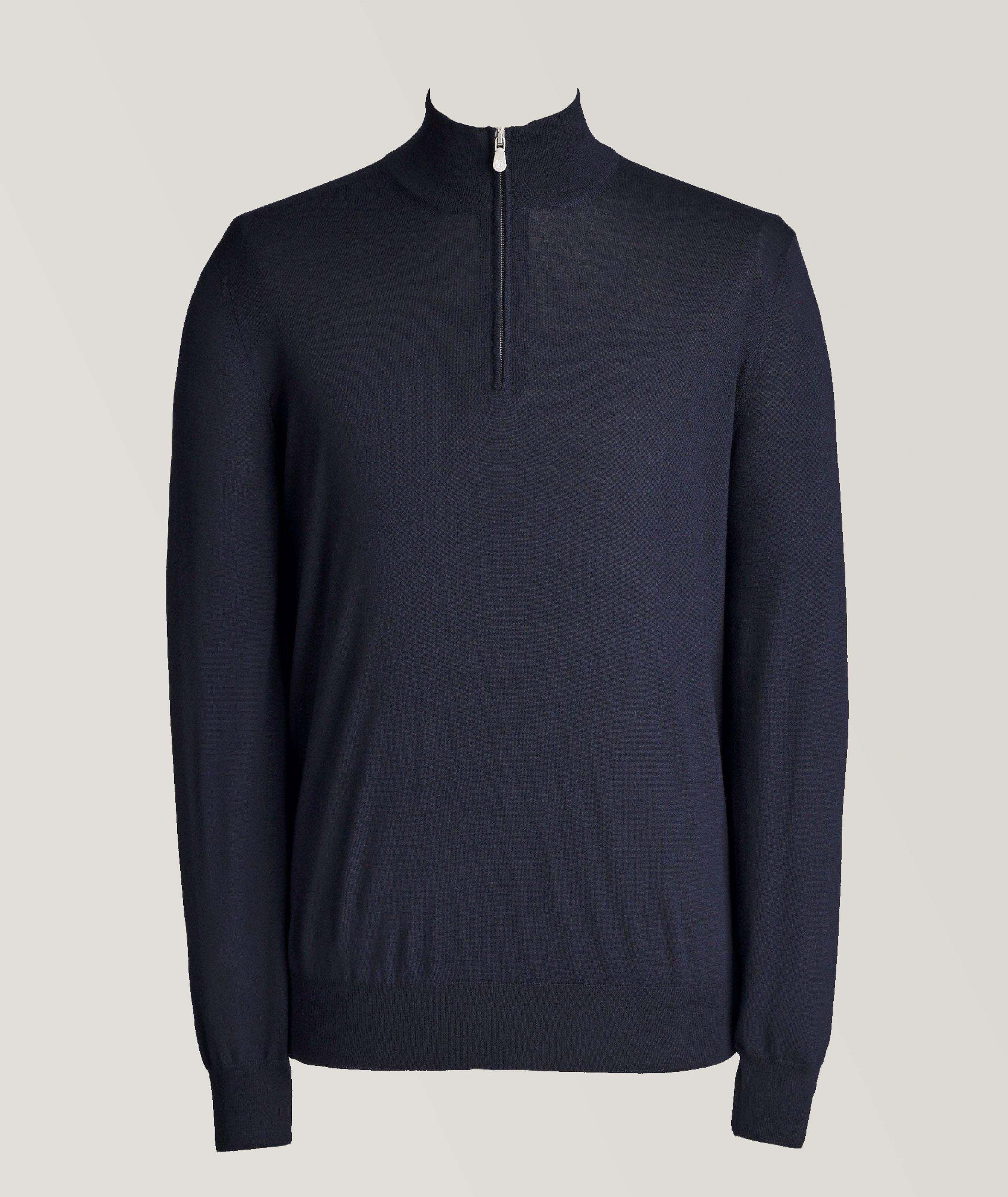 Half-Zip Wool-Cashmere Sweater image 0