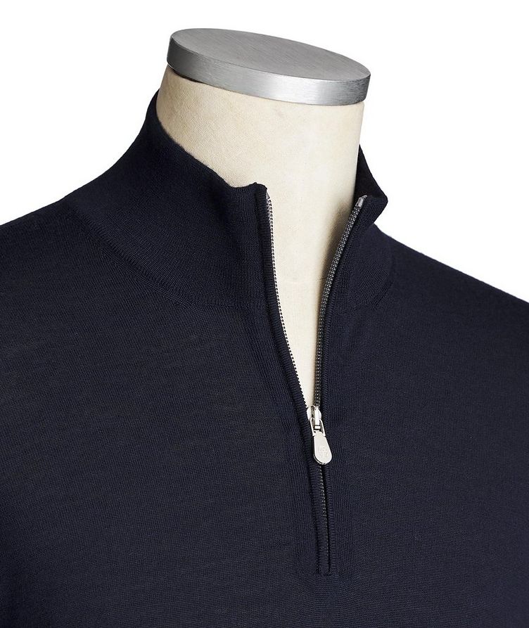 Half-Zip Wool-Cashmere Sweater image 1