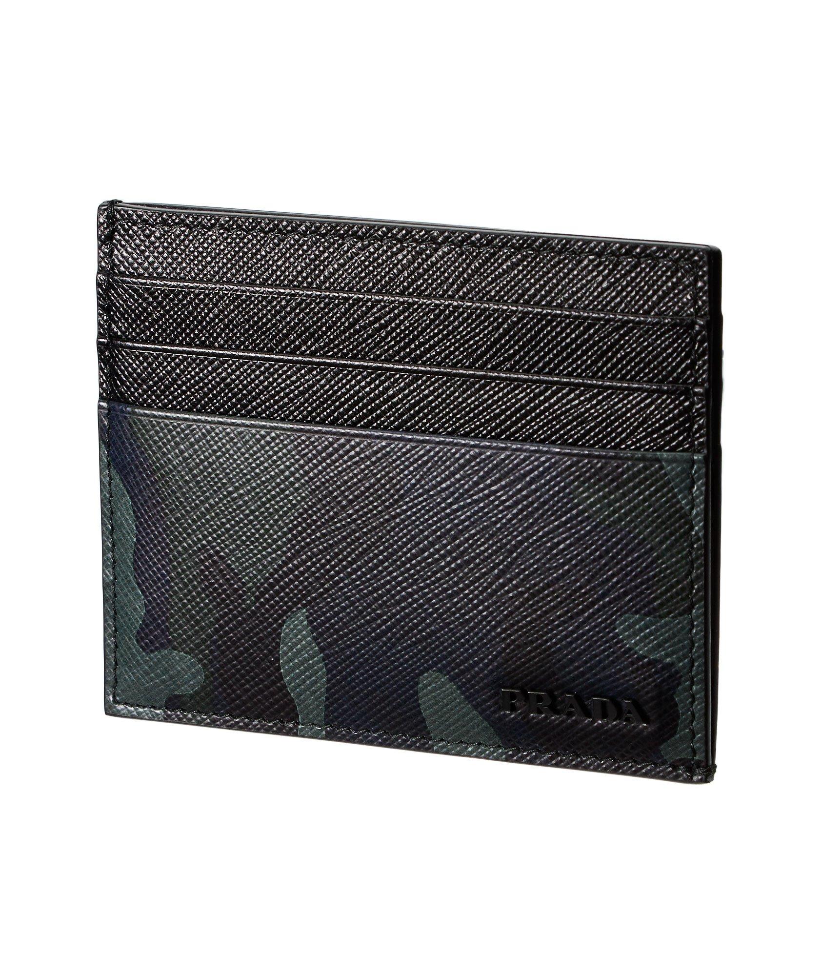 Porte-carte en cuir Saffiano à motif camouflage image 0