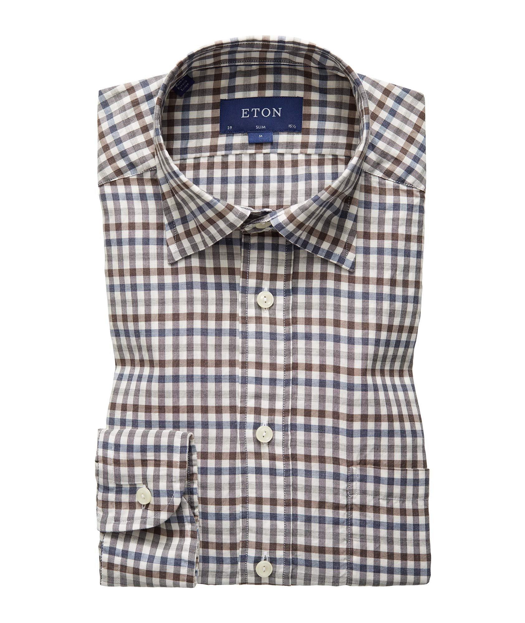 Soft Slim Fit Gingham-Checked Shirt image 0
