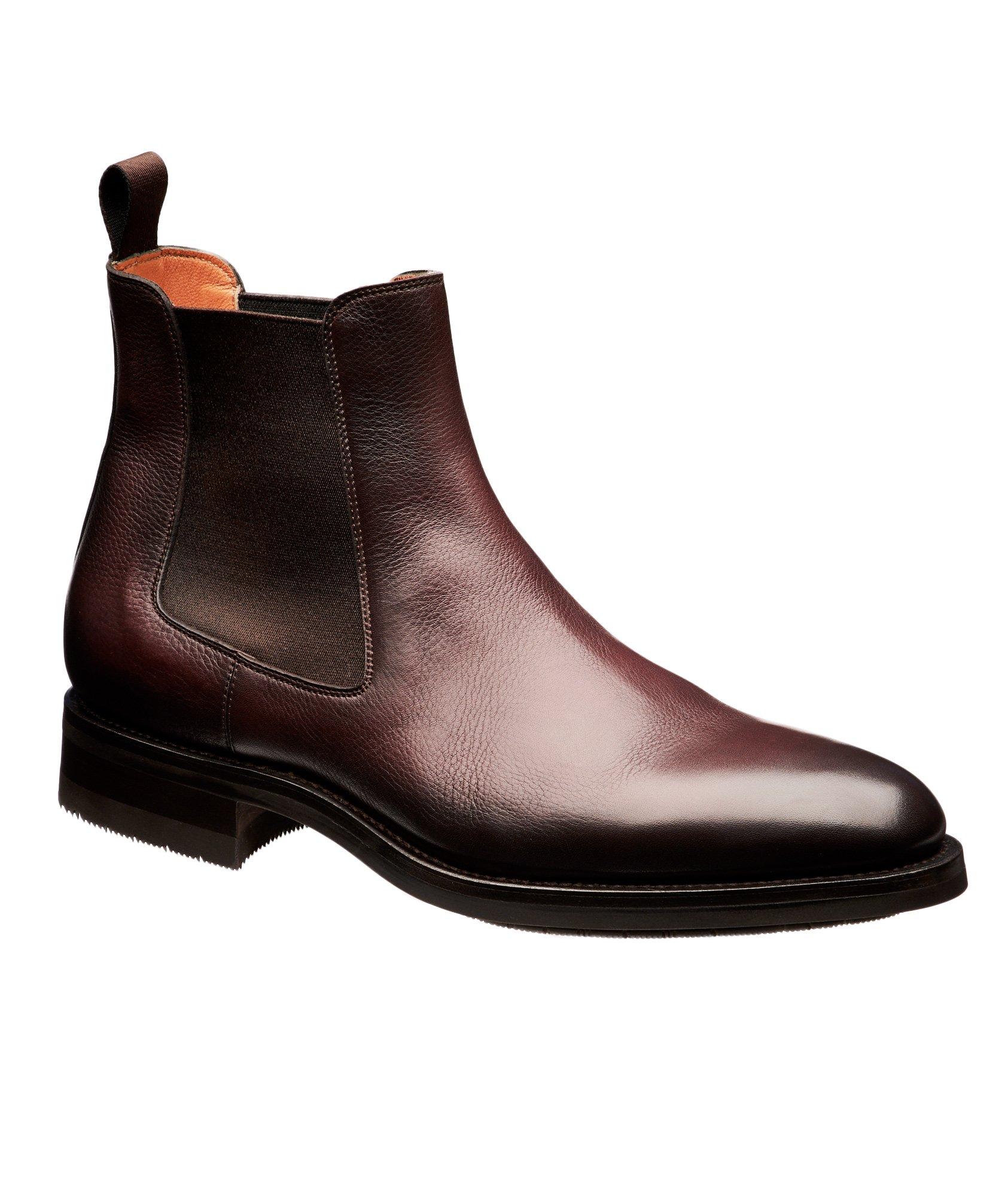 Burnished Leather Chelsea Boots image 0