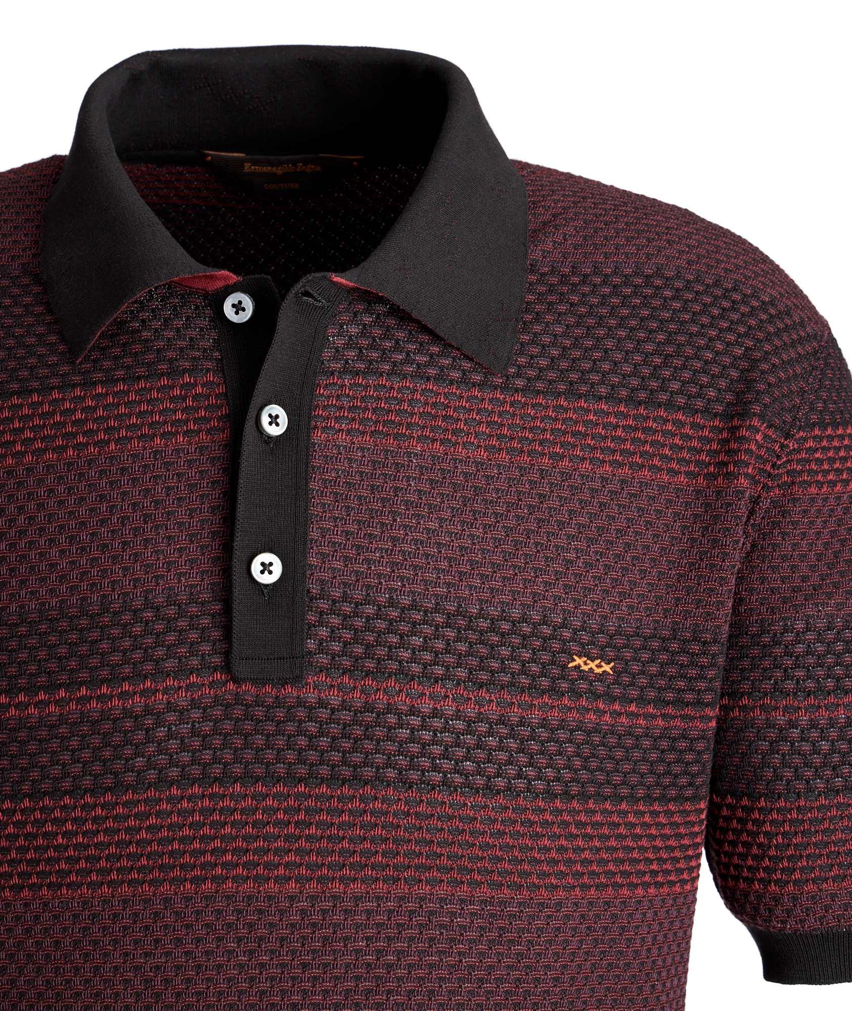 Polo texturé en coton image 1