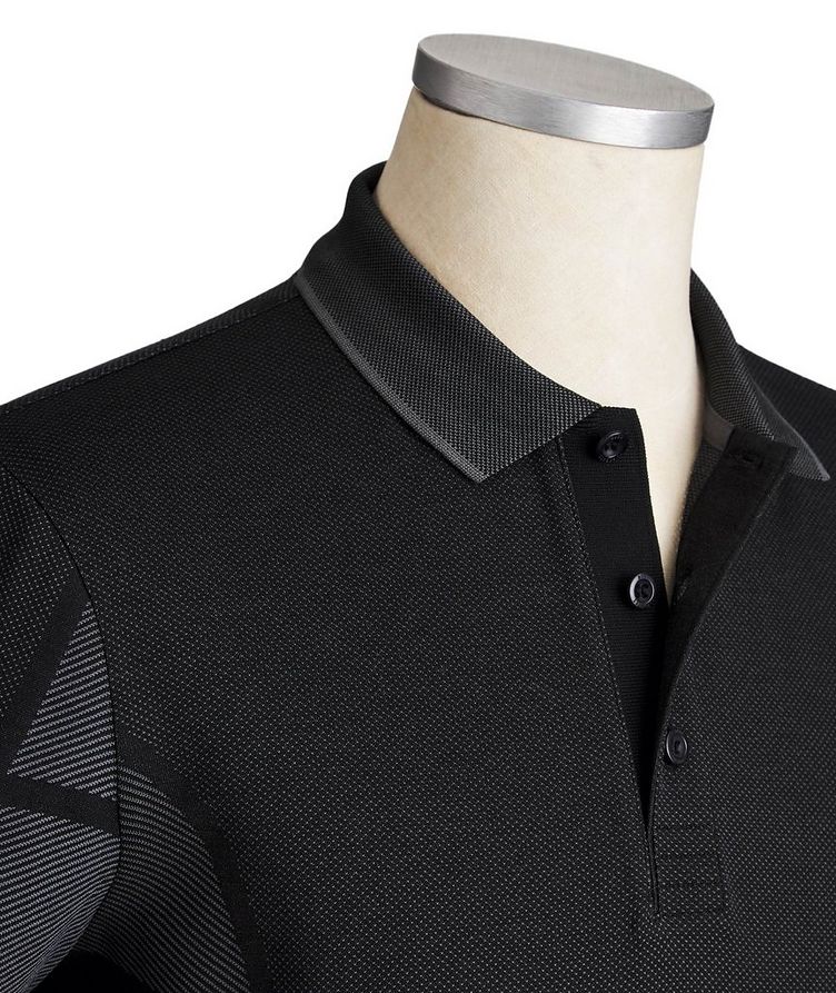 Textured Cotton-Blend Polo image 2