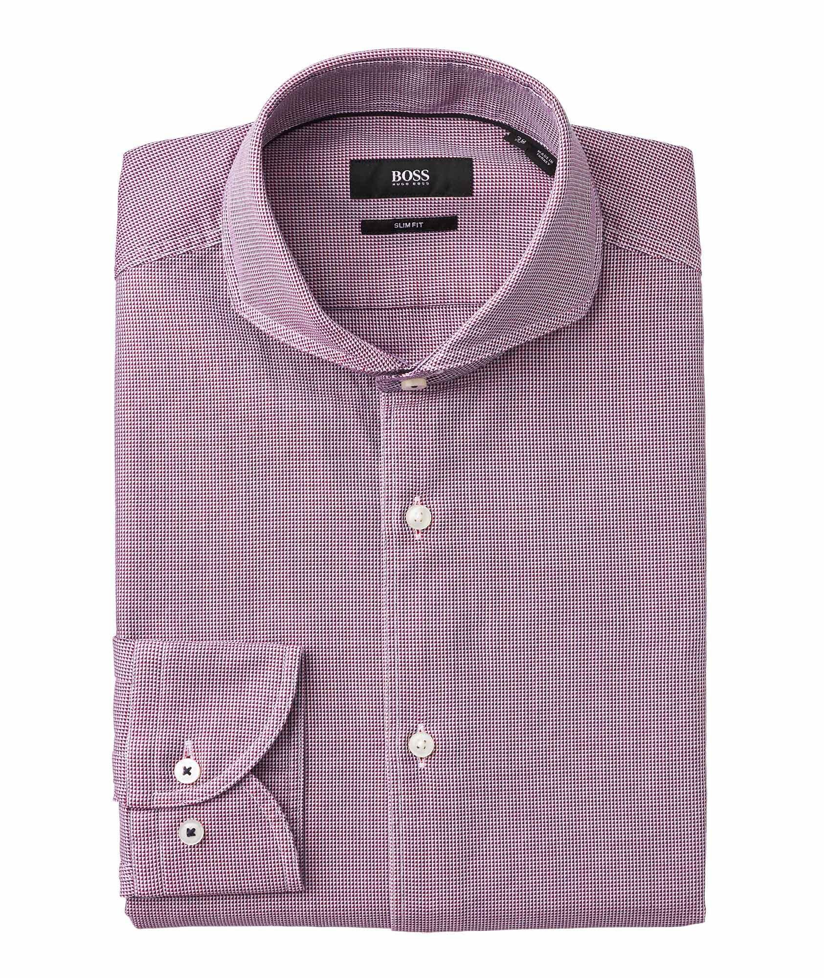 Slim Fit Printed Dress Shirt image 0